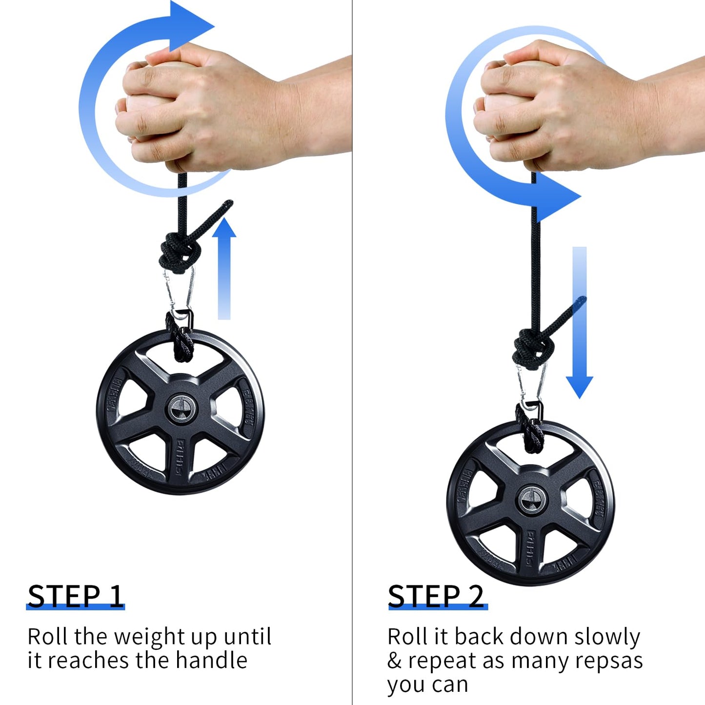 YCHLCHL Wooden Wrist Roller and Forearm Strengthener,Grip Strength Trainer,Arm Blaster Exerciser,Strength Trainer For Fingers and Wrist.(Ball)