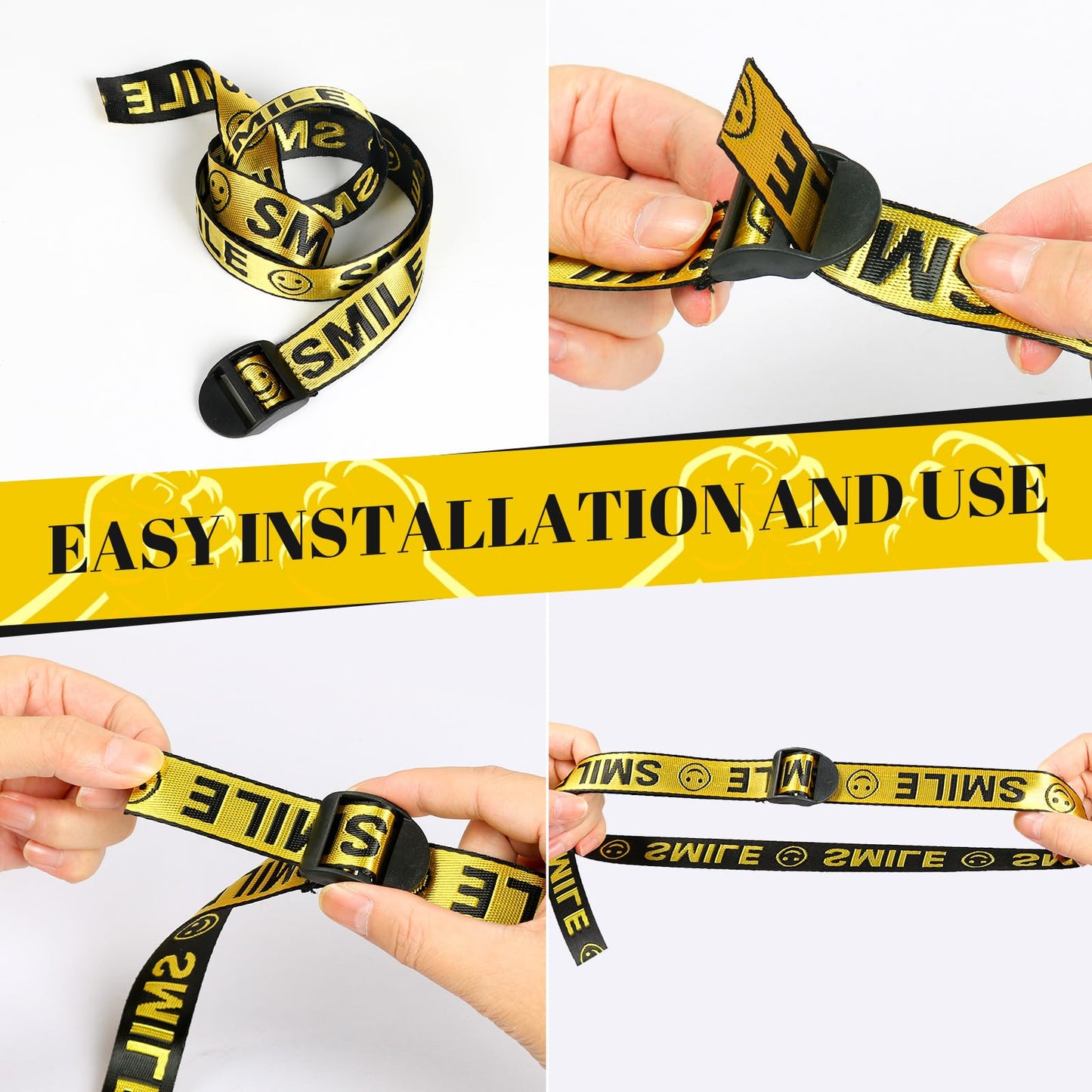 INNOLIFE Arm Wrestling Competition Match Strap Fixed, 35in Non-Slip, no Hand Injury, Professional Wrist Table Training Competition Rope(Yellow Black) Visit The Store