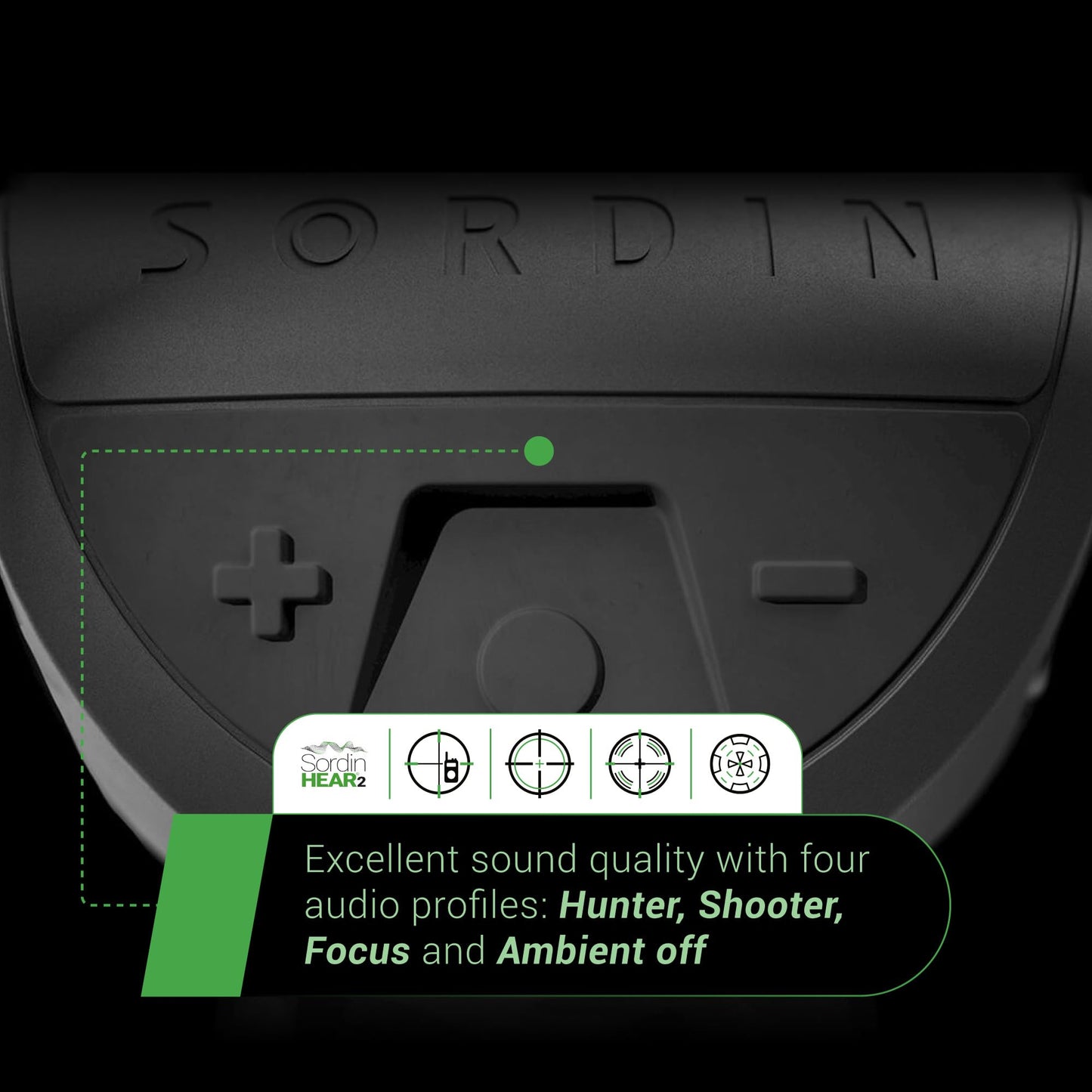 Sordin Supreme X2 Shooting Ear Protection – Electronic Hearing Protection Ear Muffs with Earplug Mode and Low-Profile Cups for Hunting & Shooting (NRR 35 / SNR 40) (Black)