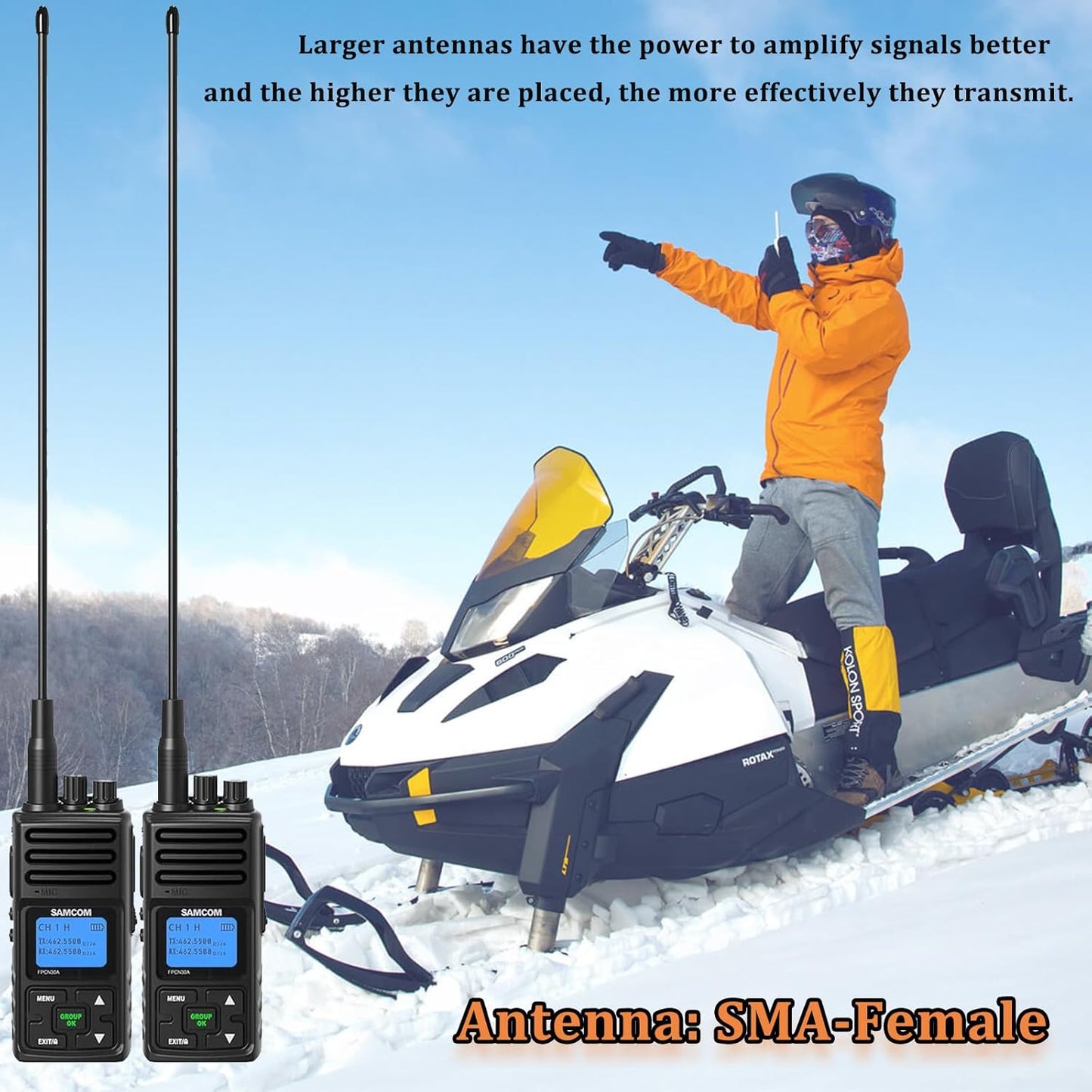 SAMCOM 15.1-Inch (144MHz/440-470Mhz) 20 FPCN30A/FPCN10A (2 Packs) Whip Antenna VHF/UHF Dual Band Watts Antennas