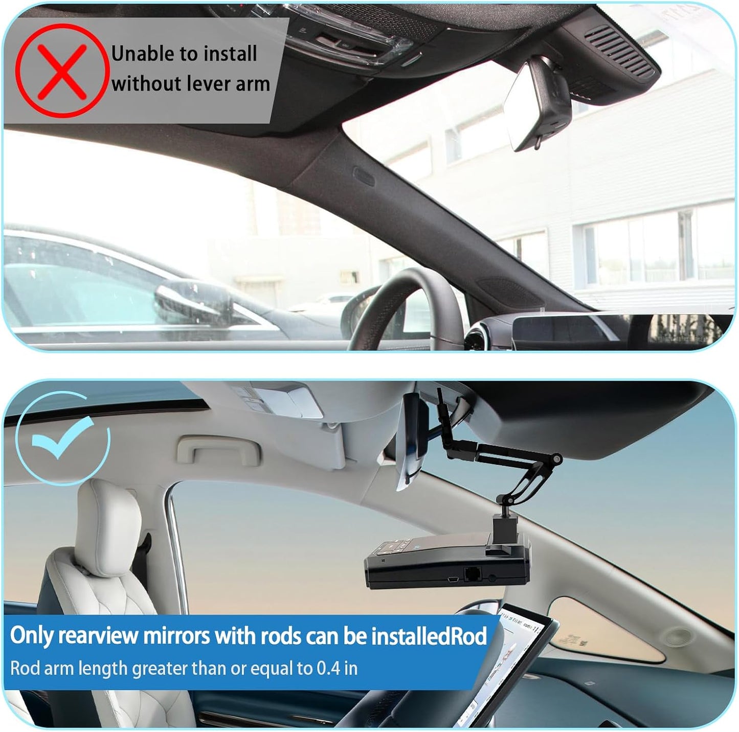 xsaaczm 3,Max 4,Max 360 360C/2020 360 Rearview Mirror Radar Detector Mount,Suitable for Escort IX,IXc,Max MKII,Max Max