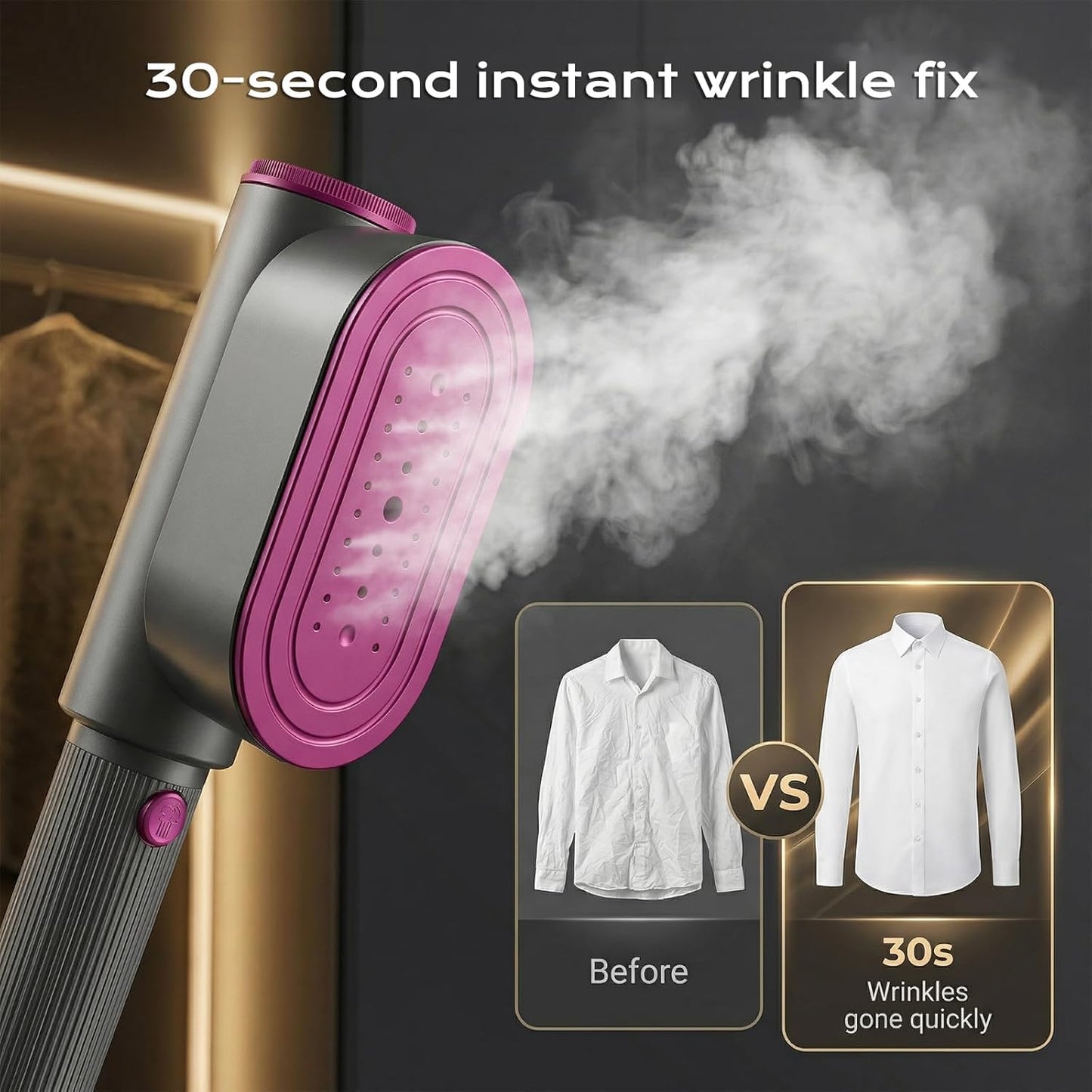 Skiennix Travel Steamer - 1200W Portable 2-in-1 Iron with Large Ceramic Heat Panel & 100ml Tank | Ideal for Home & Travel