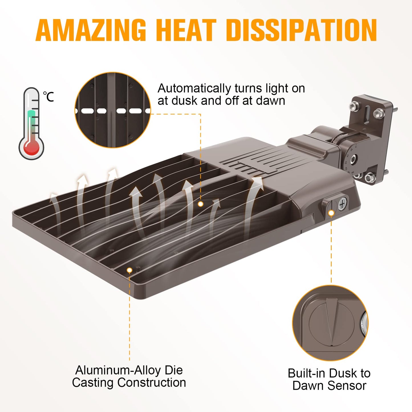 200W LED Parking Lot Light, 28,000 LM 5000K LED Parking Lot Dusk to Dawn Outdoor Lighting, LED Street Pole Light Arm Mount, IP65 Commercial Area Flood Security Light for Stadium Sport, 100-277V