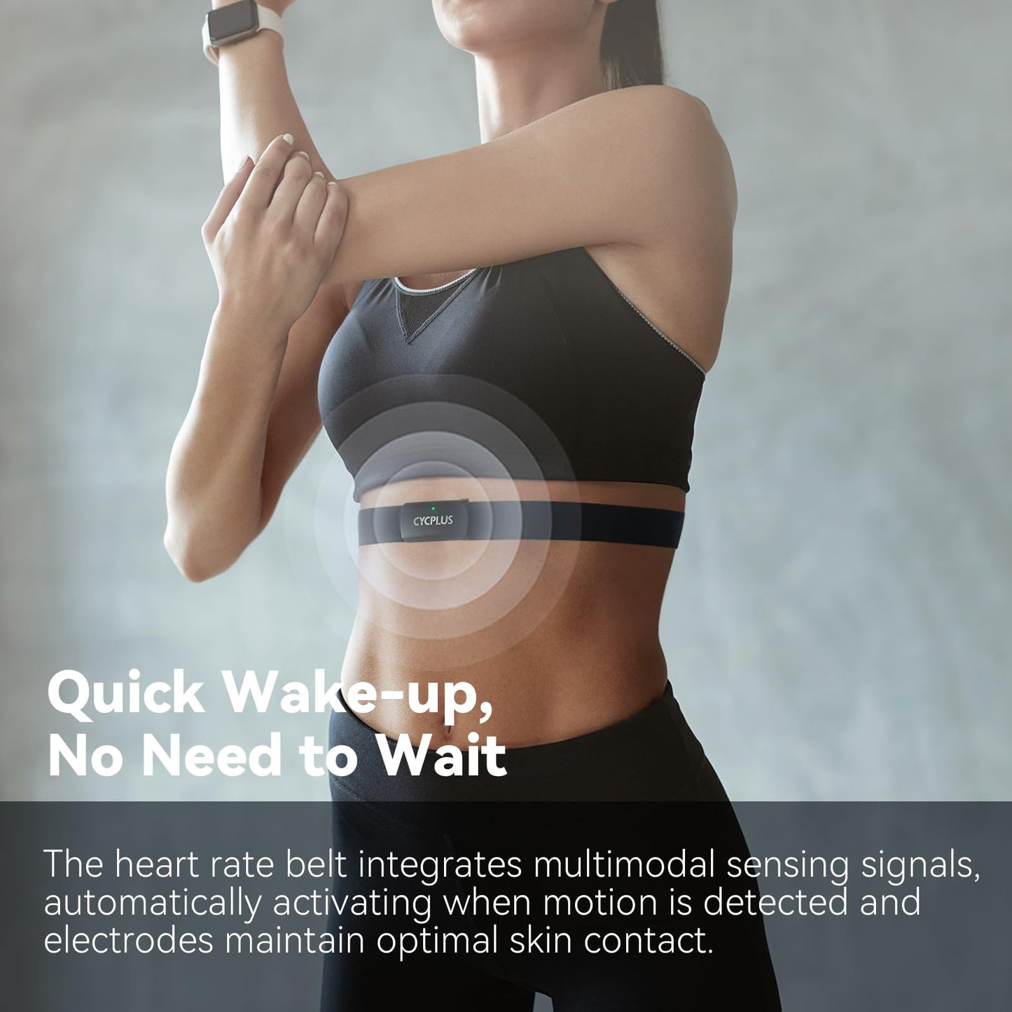 CYCPLUS Heart Rate Monitor Chest Strap H2Pro, Bluetooth ANT+ Heart Rate Monitor Chest Sensor with 500h Battery, IPX7 Waterproof and Dustproof, HRM Works with Strava/CYCPLUS App