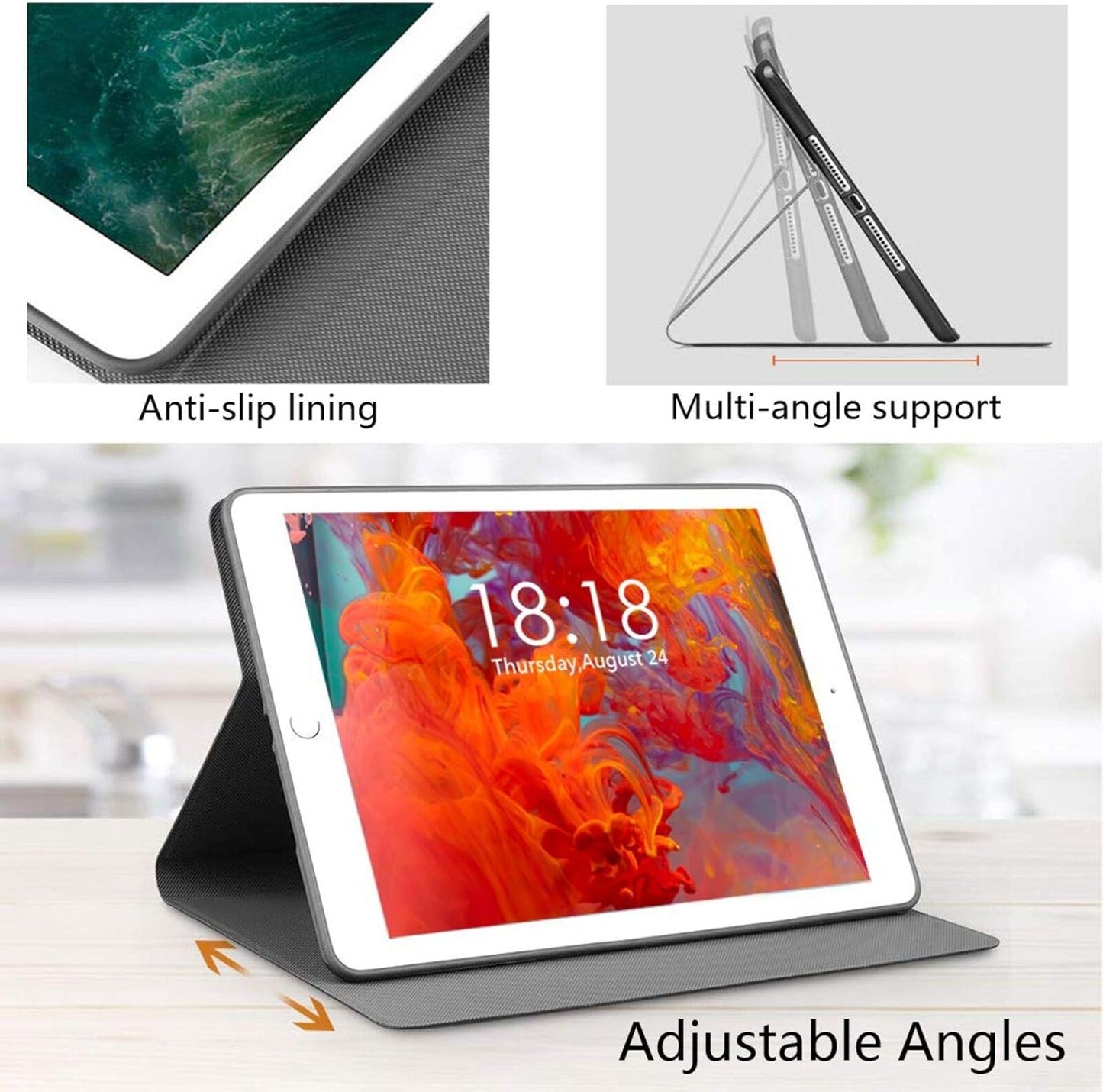 DXITROMI 9th/8th/7th 10.2 Compatible with iPad Generation Case - Tomato Ketchup Red Print Compatible with iPad Case