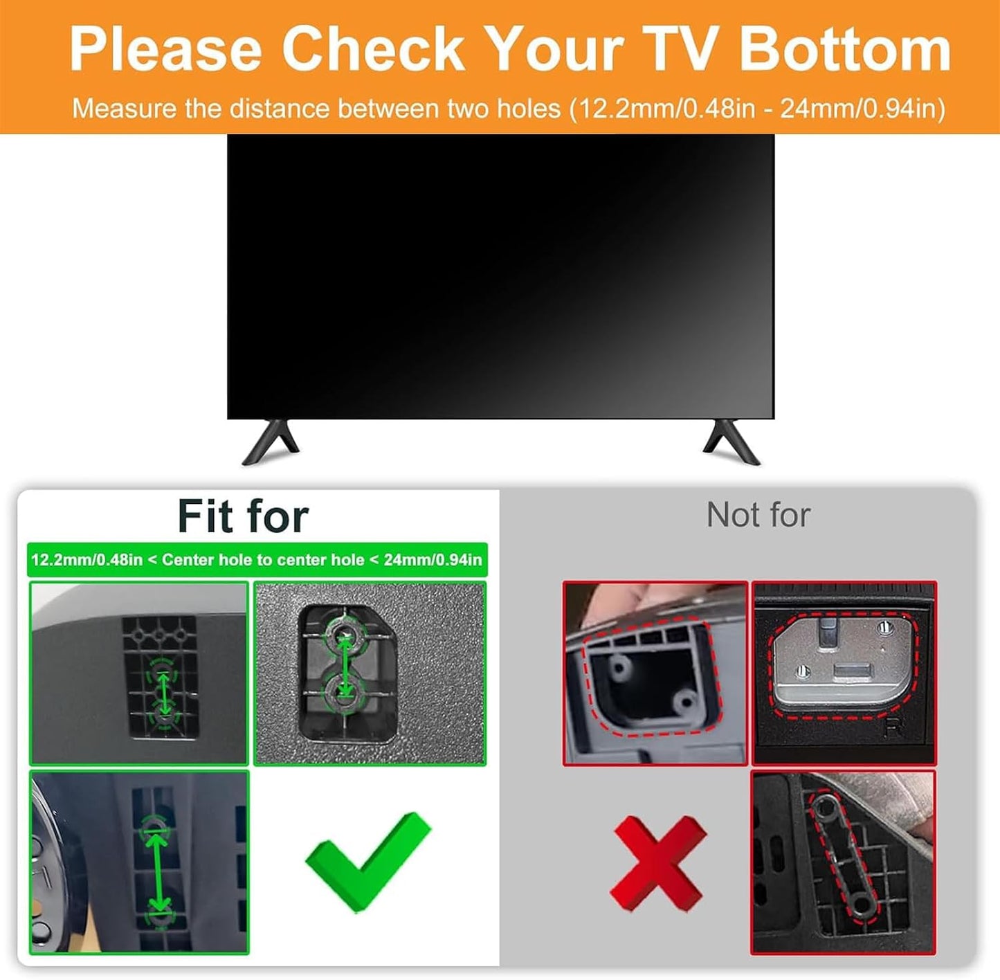 Yaotieci 100005395 100068372 100018254 100012586 Base Stand Compatible with Onn Roku TV, Only for Onn Roku TV Models