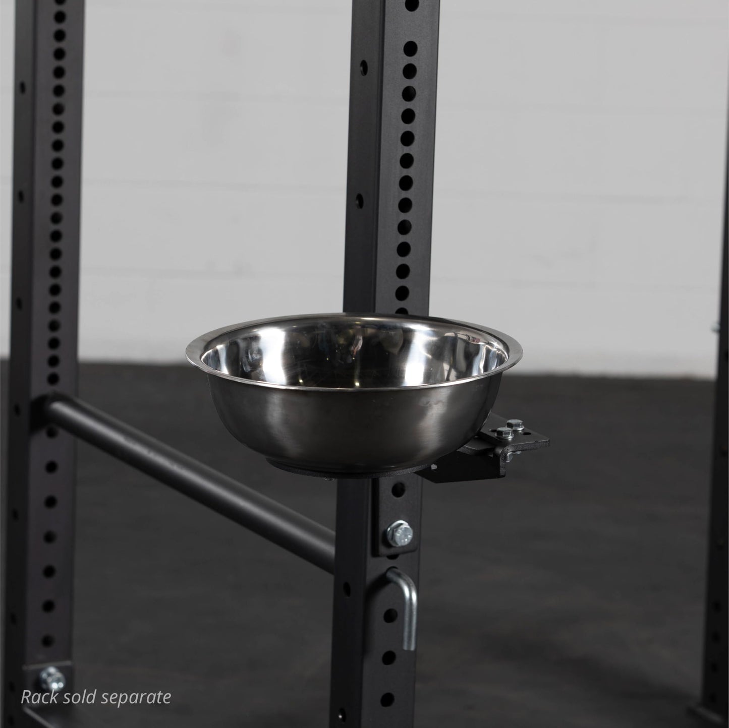 Titan Mounted Rack-Mounted Chalk Bowl Fits T-3 or X-3 Series Power Racks, 14" Stainless Steel Bowl
