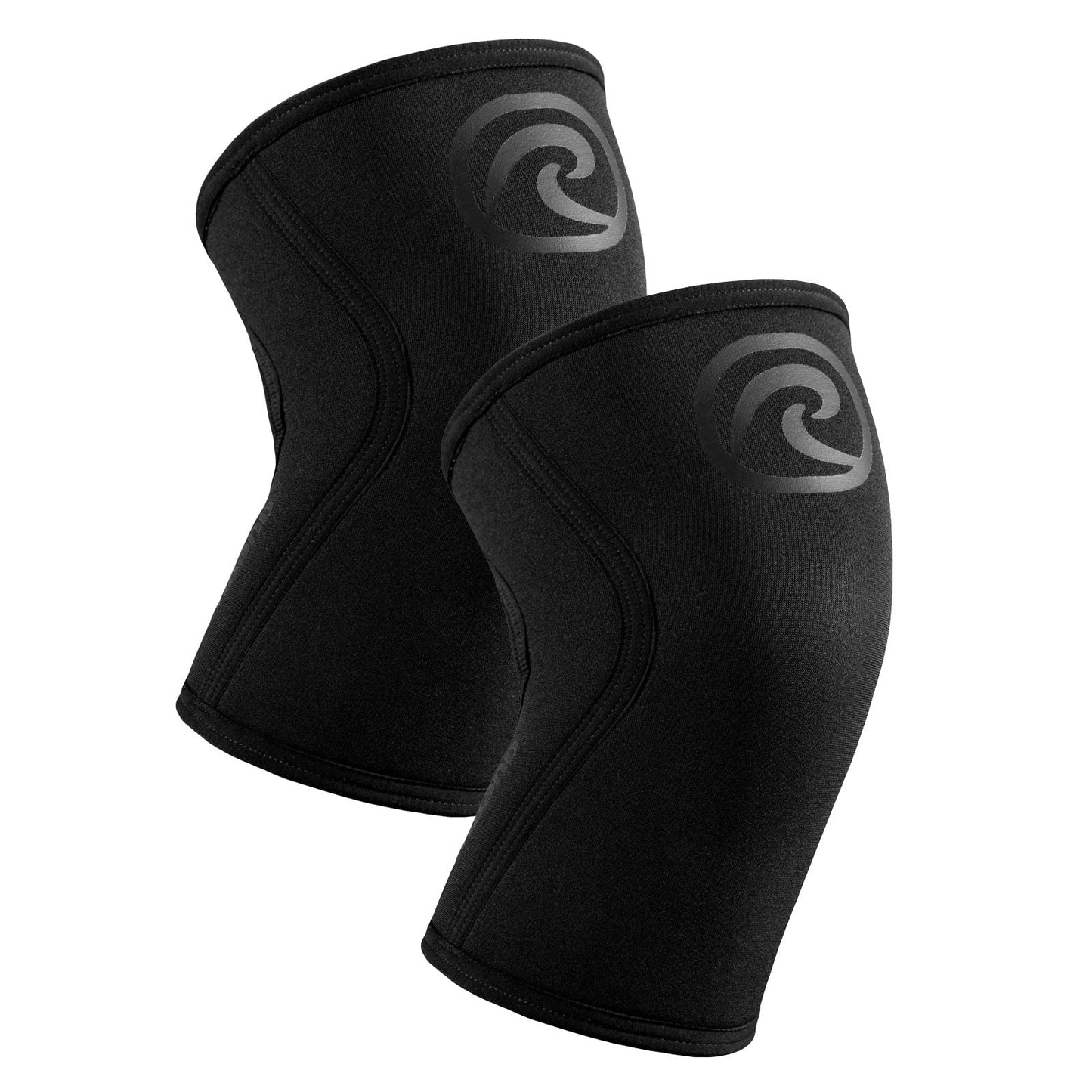Rehband 5mm Knee Sleeves for Functional Training, Cross-Training & Powerlifting, Weightlifting Knee Support made of Neoprene, Unisex, Colour:Carbon/Black - 1 Pair, Size:Large