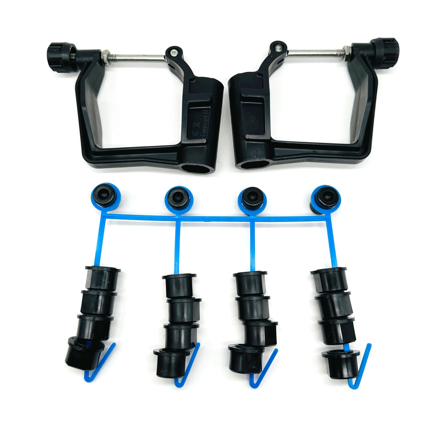 Concept2 Scull Oarlock Kit with Black Pitch Bushings for 1/2 in Rigger Pin, 466