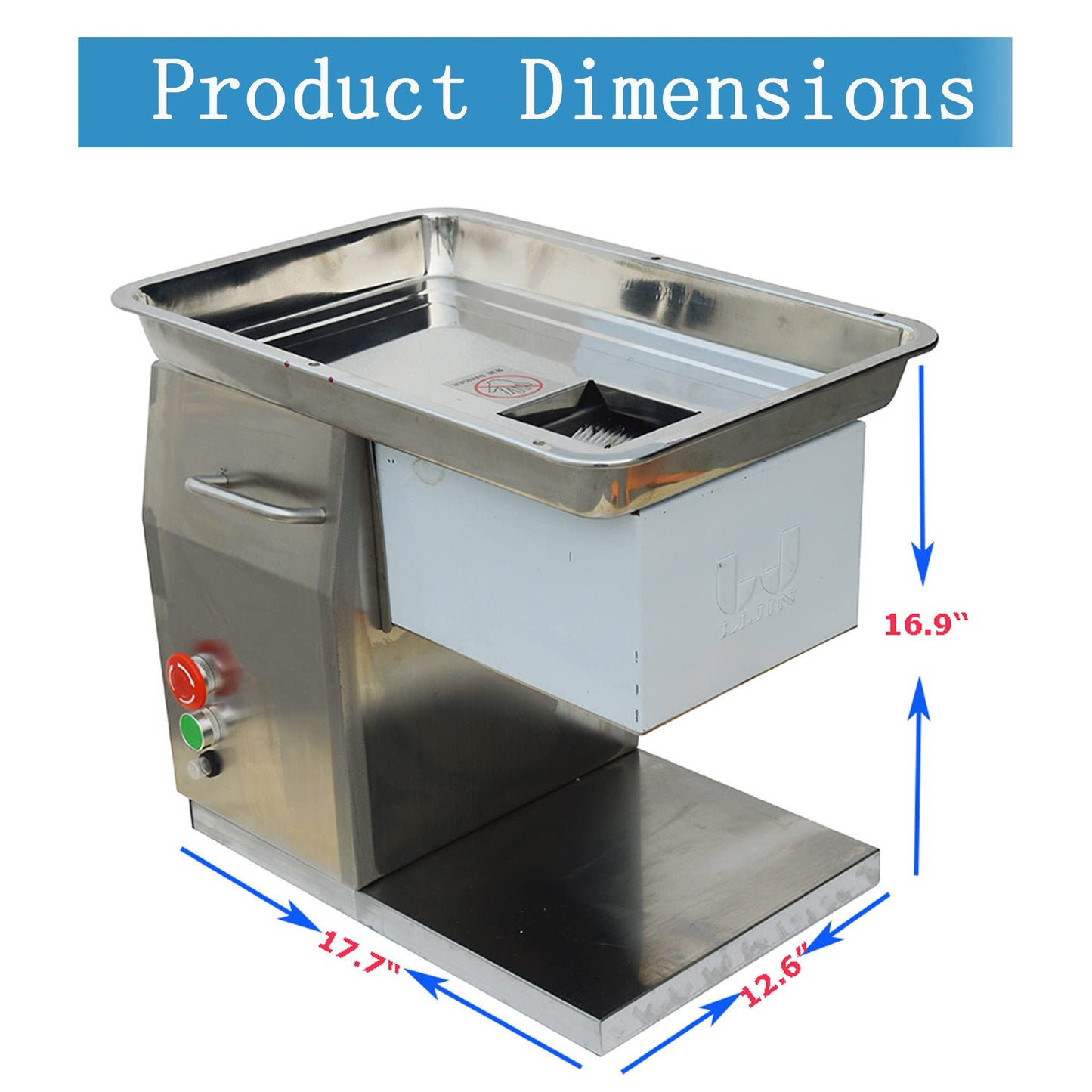 HQHAOTWU Commercial Stainless Steel Meat Slicer Body for 110V QX Meat Cutting Machine Cutter Standard Feed Port