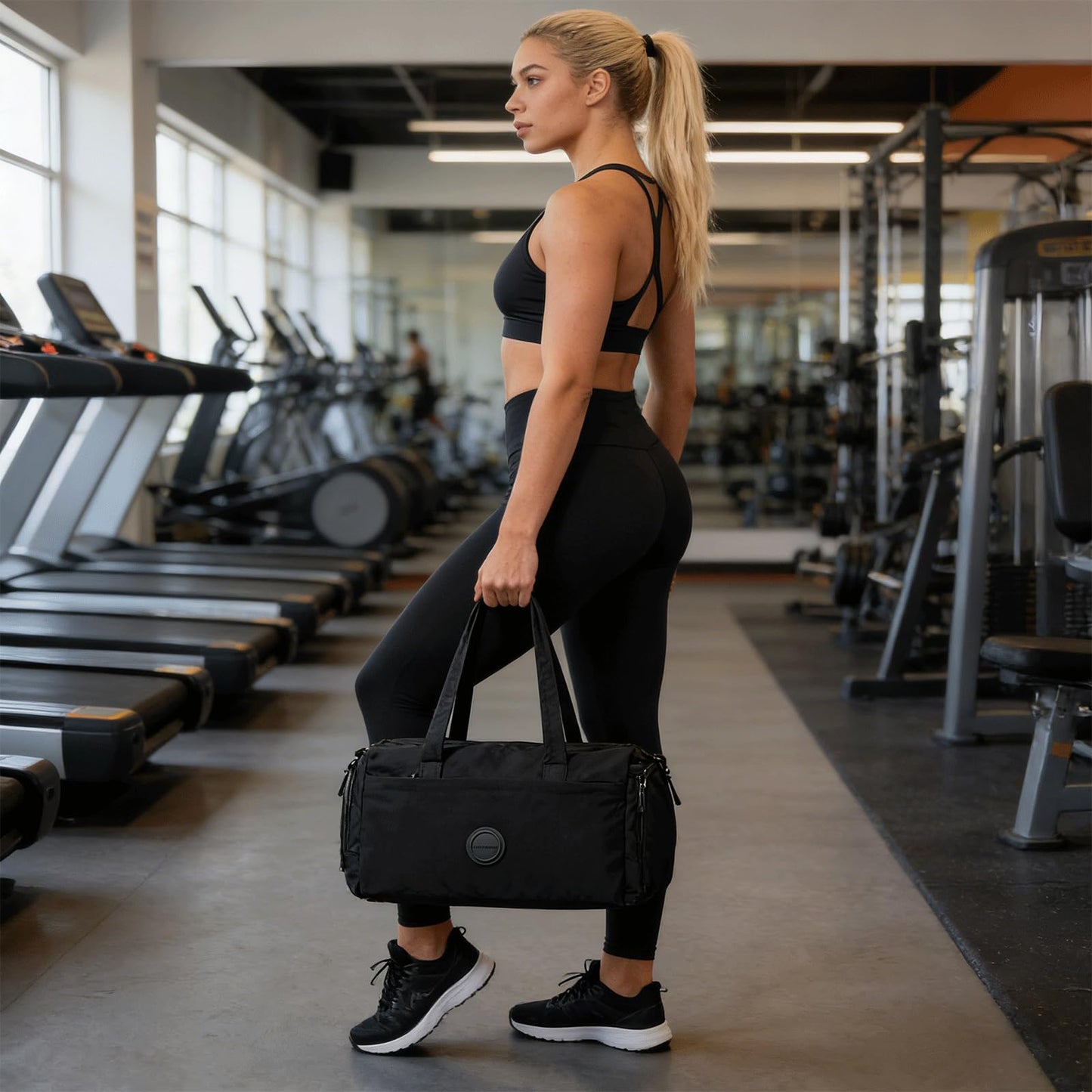 Mini Gym Bag for Women, Small Gym Tote Bag Sports Duffel with Shoe Compartment and Wet Pocket for Yoga Workout Travel