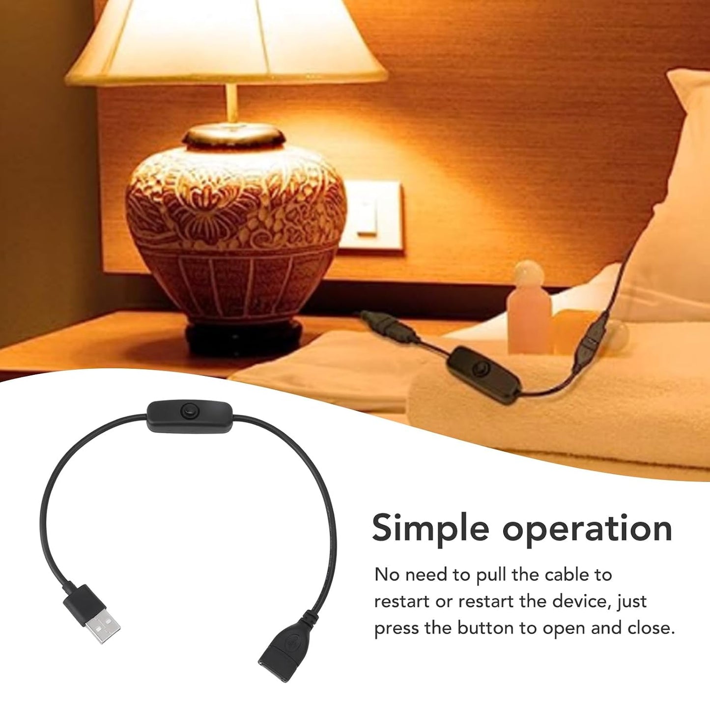 5 2 30cm/11.8in BORDSTRACT Pcs Male to Female USB Extension Cable, Pin High Speed USB Extension Cable with ON Off