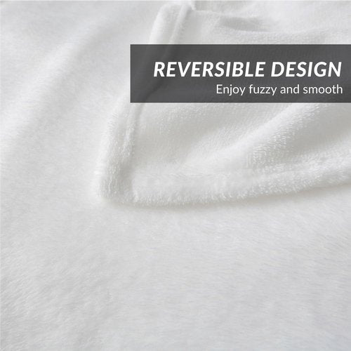 Bedsure GentleSoft Fleece Blanket | Queen Size White - Soft, Lightweight, Plush & Cozy Microfiber, 90x90 Inches