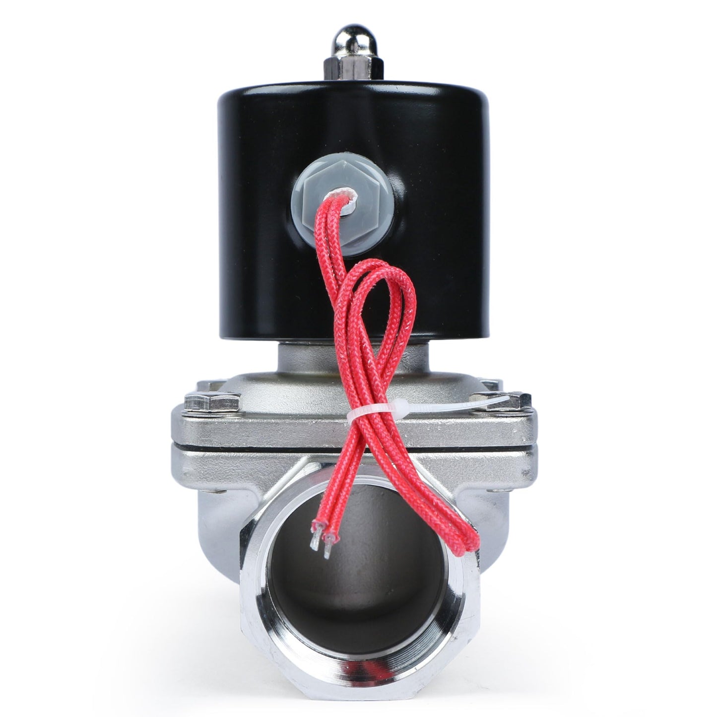 U.S. Solid 1-1/2" Solenoid Valve - 12V DC Stainless Steel Electric Solenoid Valve, Normally Closed, Viton Seal