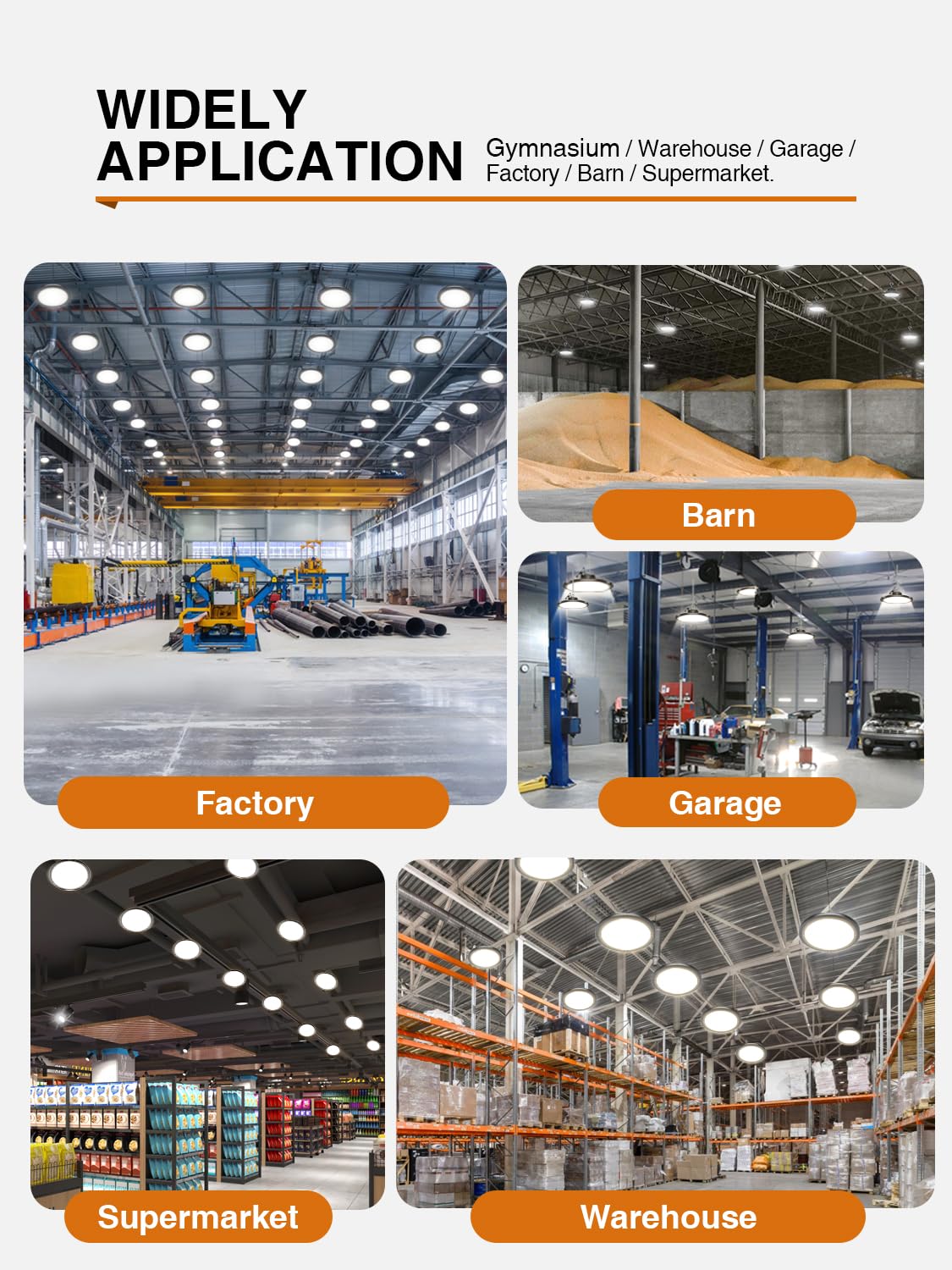 ONLYLUX UFO LED High Bay Light, 10 Pack, 150W, 5000K, 22500LM, High Bay LED Shop Lights with 5' Cable(Eqv.600w Mh/Hps/Hid) for Garage Factory Workshop Warehouse Barn