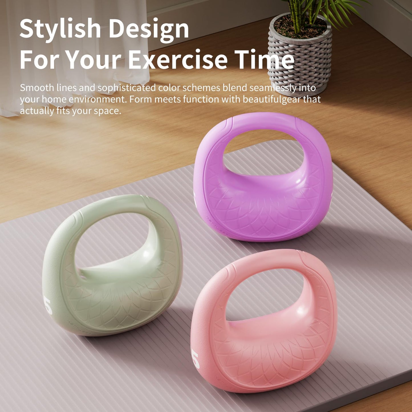 KYVYZOIC Soft Kettlebell, Kettlebells Anti-Slip Grip with Cushioned Impact-Resistant Base, Strength Training Kettlebells Sets for Home Workouts, Kettlebell for Women/Men/Beginners - Green