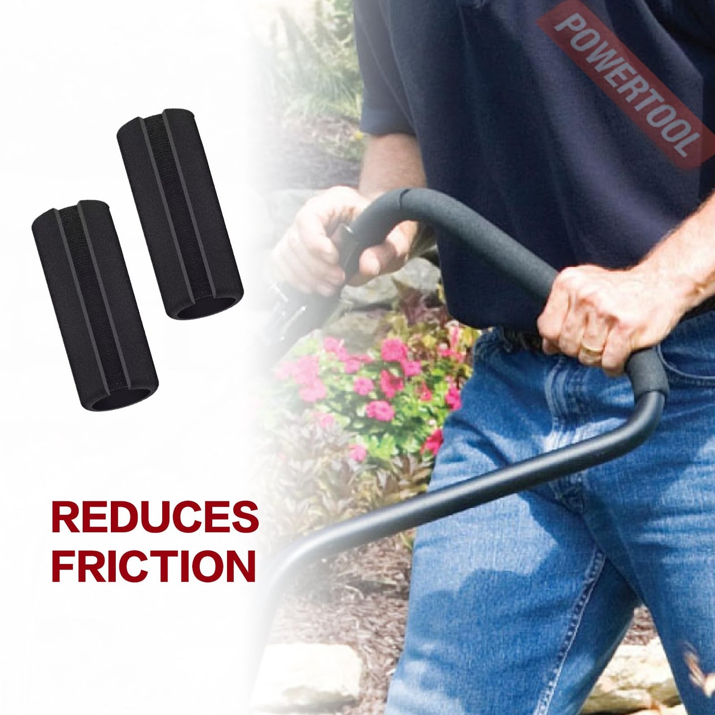2 Pcs Foam Handle Buffer Tube Cover,Buffers Tube Sleeve 4.33 Inch NBR Foam Grip Package, Suitable for Fitness Household Lawn Bike,Motorcycle Handle,Handlebar Replacement Black
