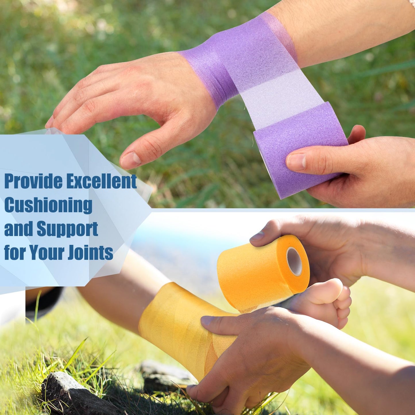Pre Wrap Athletic Tape 2 Pack, 2.76 Inch x 30 Yards Athletic Tape Sports Prewrap, Foam Underwrap for Ankle Wrist Knee Elbow Hair Soccer, Dark Blue