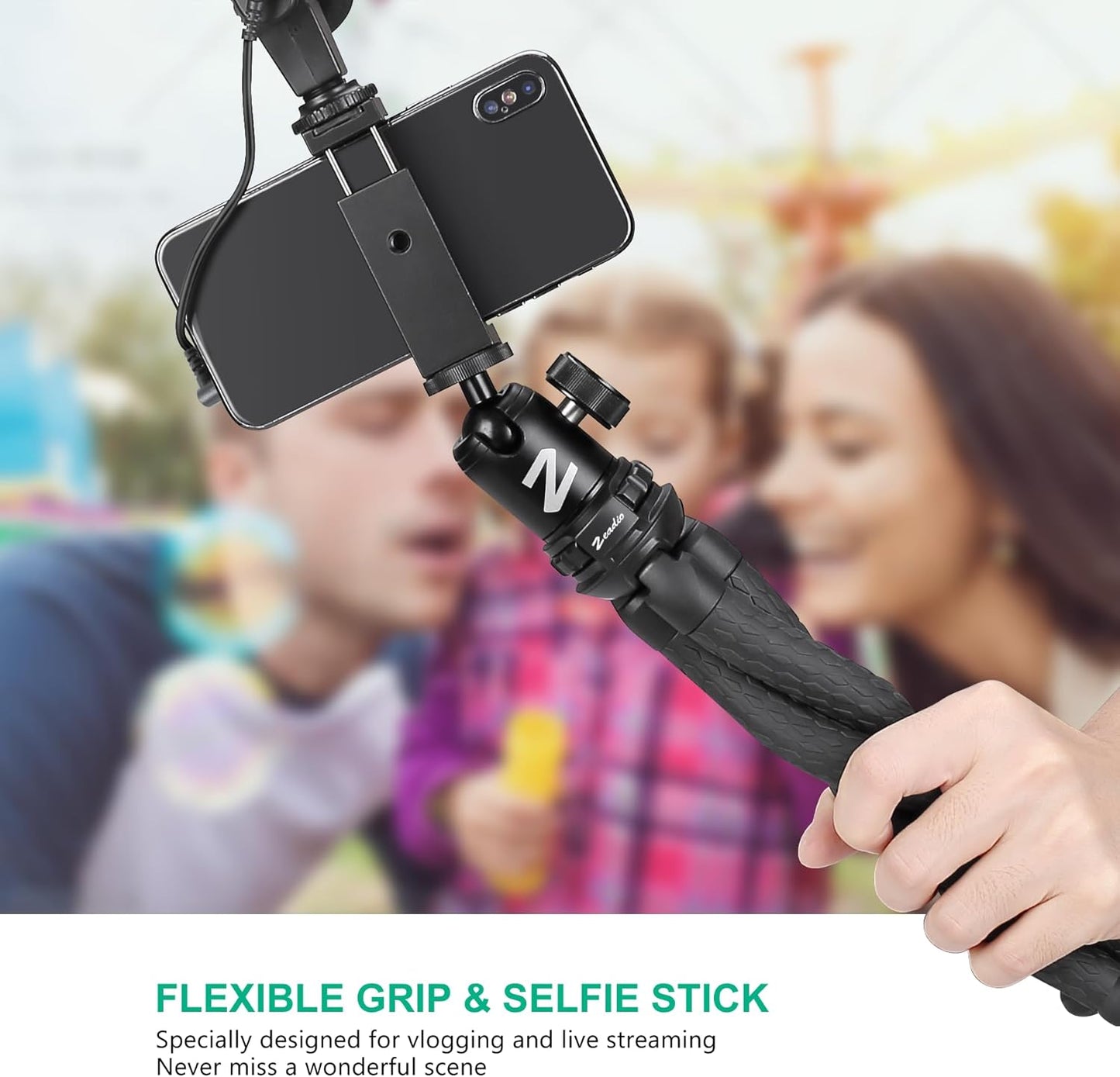 Zeadio Flexible Tripod Kit with Metal Ball Head for Cameras and Smartphones