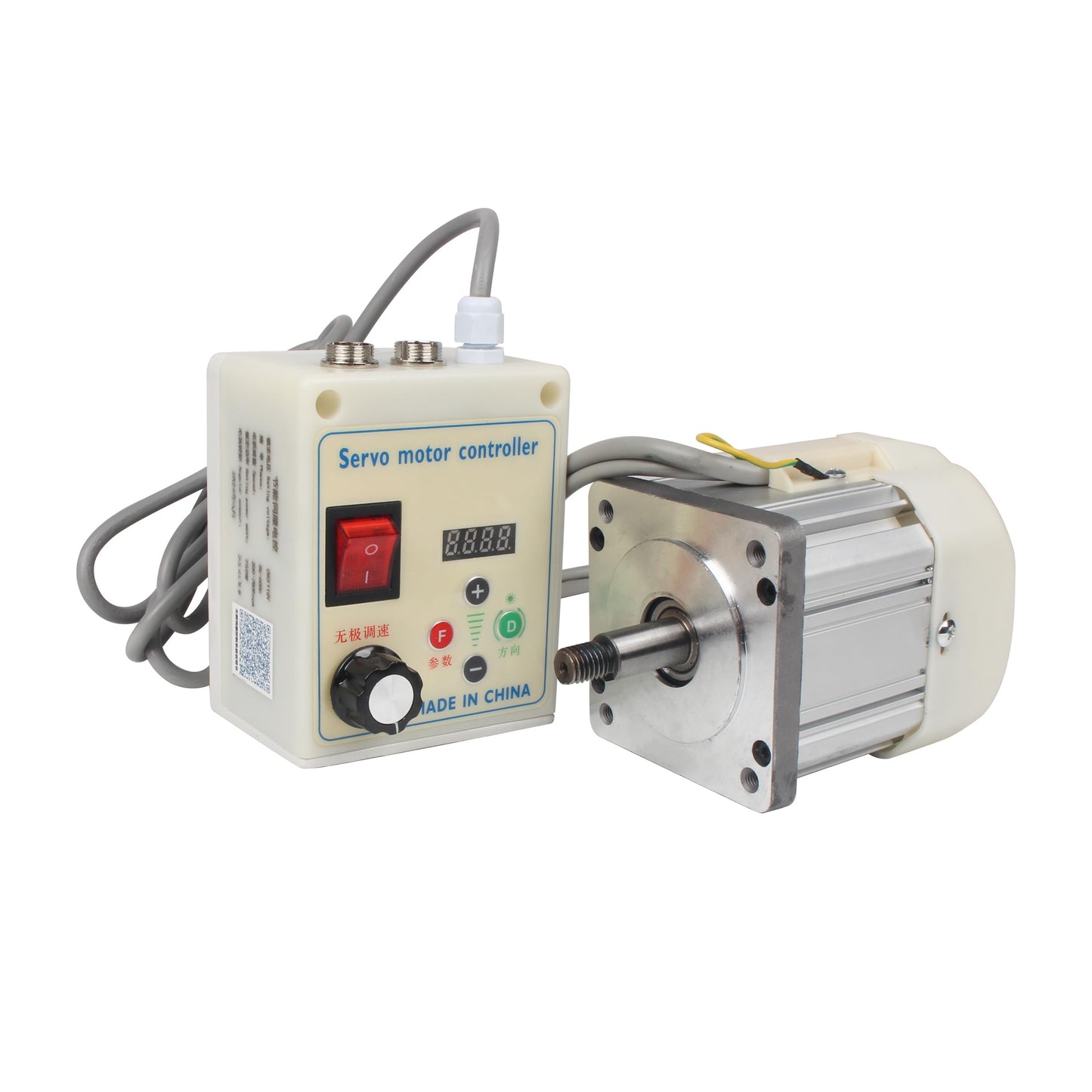 RATTMMOTOR 550W Permanent Magnet DC Brushless Servo Motor 200-7000RPM 1.85N.m+Servo Motor Speed Controller for Woodworking Machine/Lathe/Drilling and Tapping Machine/Reducer/Belt Sander (110V)