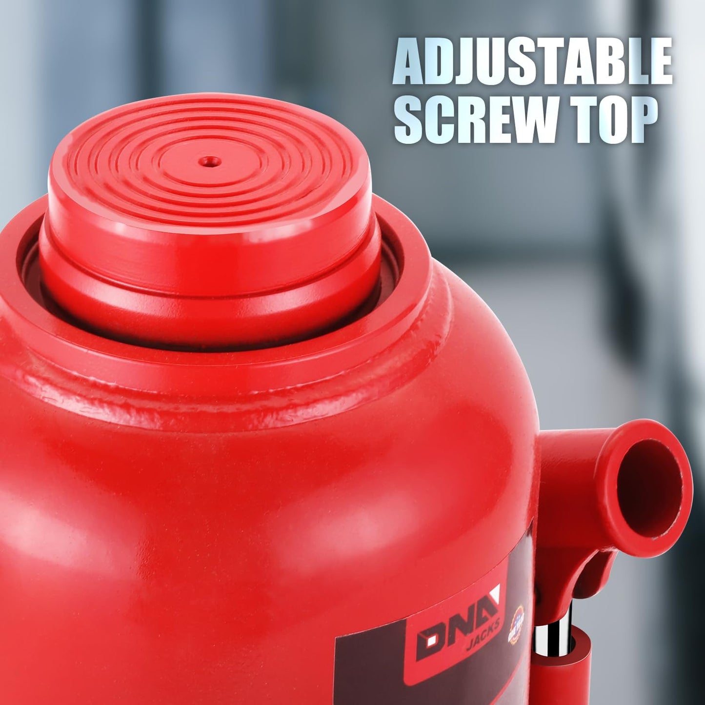 DNA Motoring 50 Tons / 110231 lbs Lifting Automotive Welded Hydraulic Bottle Jack for Repair Vehicle, Pickup, Truck, w/Manual Handle, Red,TOOLS-00365