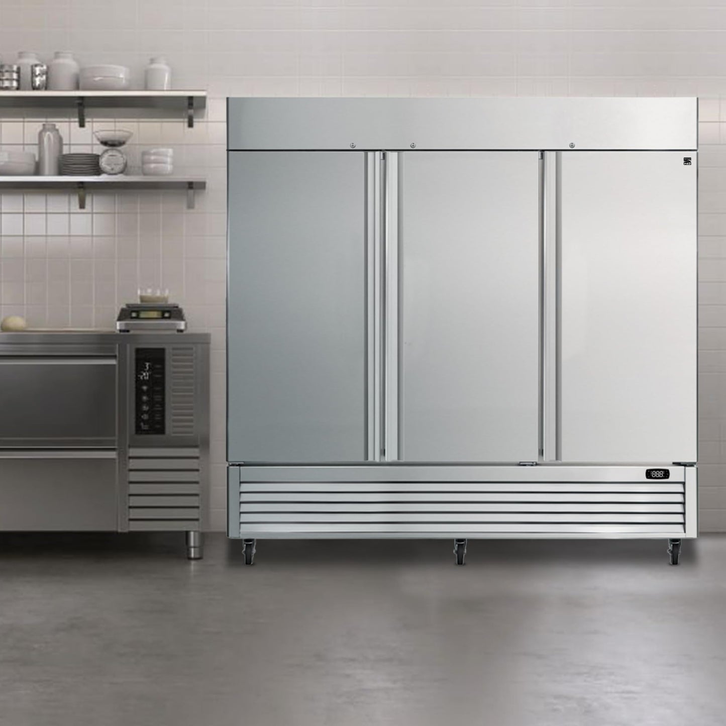 Kenmore 72 Cu.ft Commercial Freezer – Upright Convertible Refrigerator, Frost Free, Congelador For Restaurant, Industrial Use, Cafe, Shop, Buffet Station, Reach-In Full-Size, Stainless Steel