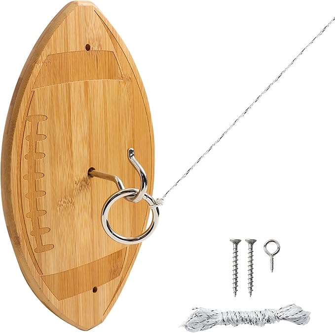 GSE Games & Sports Expert Ring Toss Game for Adults, Hook and Ring Toss Game Wall Mount for Outdoor/Indoor, Ring Toss Hook Game for Family Fun Party Game, Man Cave Decor