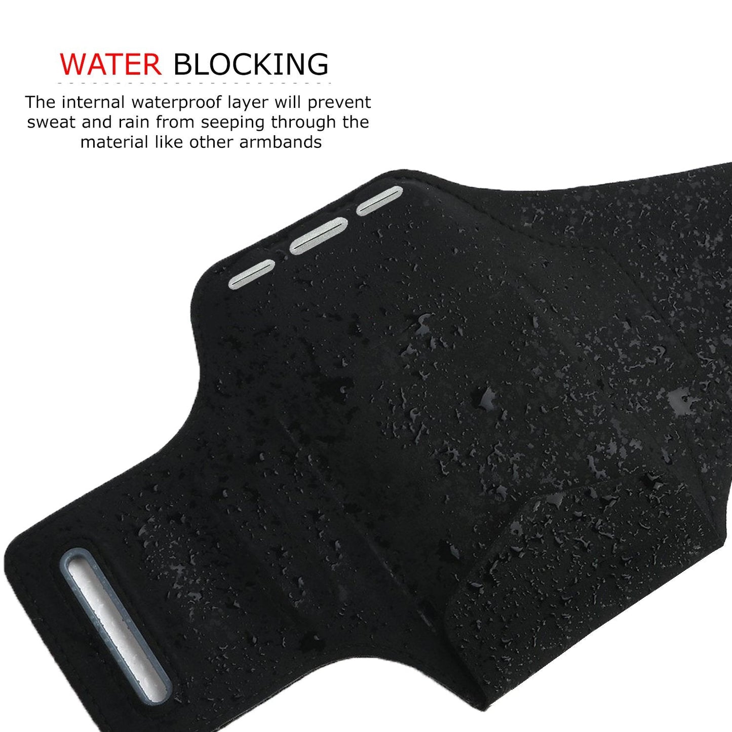 RevereSport Waterproof Armband for iPhone Pro Max 17/16/15/14/13/12 Plus/Air with Extra Pockets for Keys, Cash and Credit Cards. Running Phone Arm Holder for Sports, Gym Workouts and Exercise