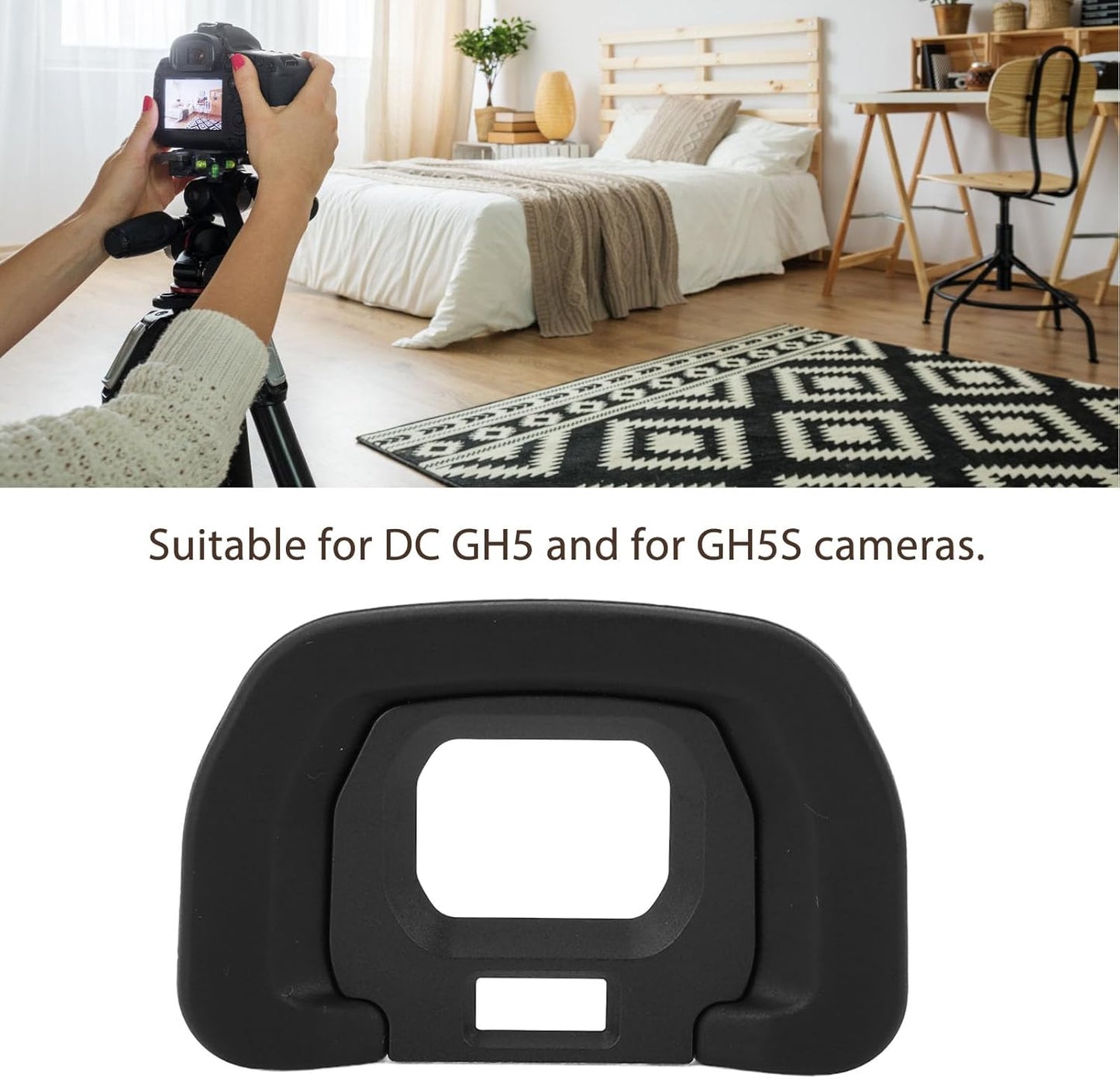 lvifloae GH5 GH5S, ABS Rubber Viewfinder Eyepiece Eyecup Replacement Protector for DC Easy Install Sturdy Durable