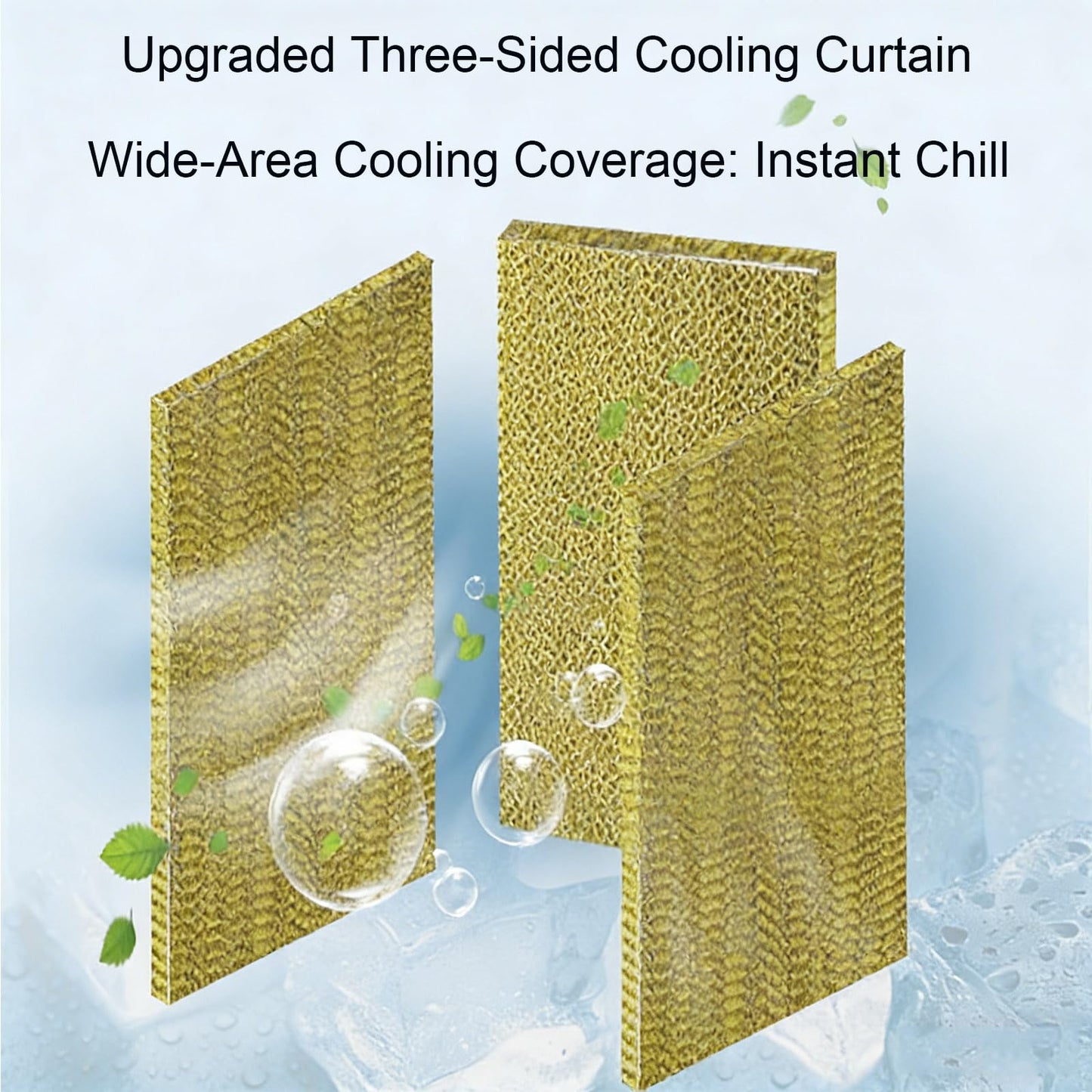Portable Evaporative Air Cooler with 100L Auto Fill Water Tank, 3-Speed Fan, Oscillation, Manual Louvers, Ice Boxes, Lockable Wheels, for Large Rooms, Workshops, Garages, Patios.