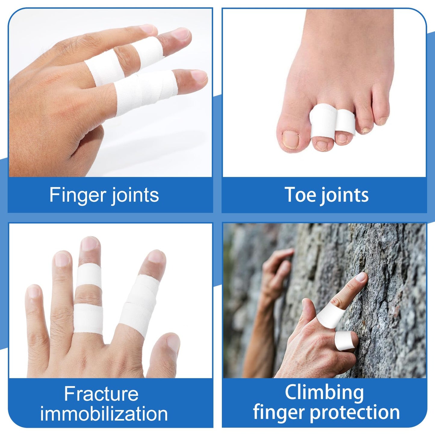 3 Rolls White Athletic Tape, 0.6 Inch Athletic Finger Tape, 32.8 Feet Each, Breathable & Waterproof Sports Tape for Joint & Muscle Support, Easy Removal No Residue