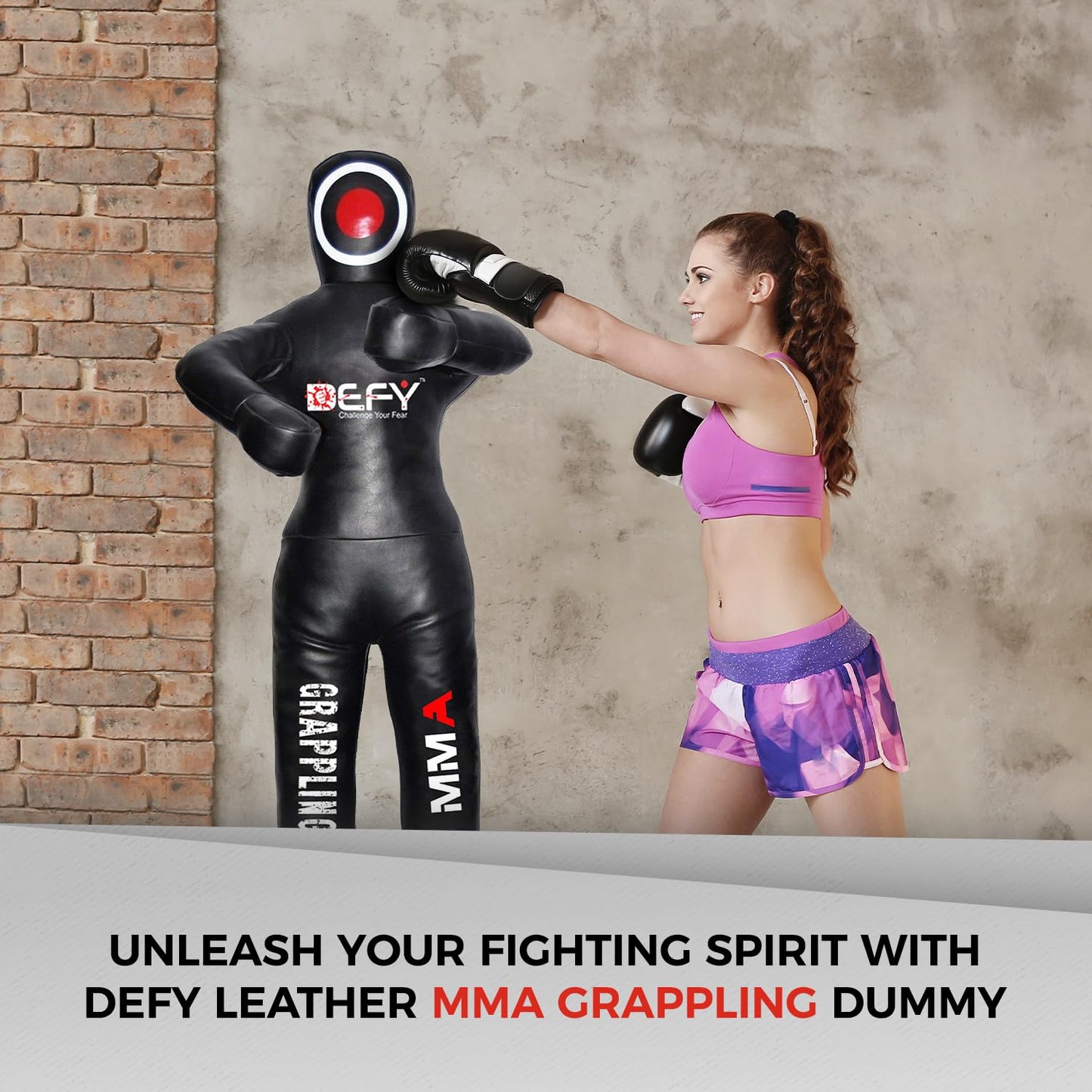 DEFY Vinyl Jiu Jitsu MMA Grappling Dummy Judo Martial Arts Punching Bag Karate (5 Feet)