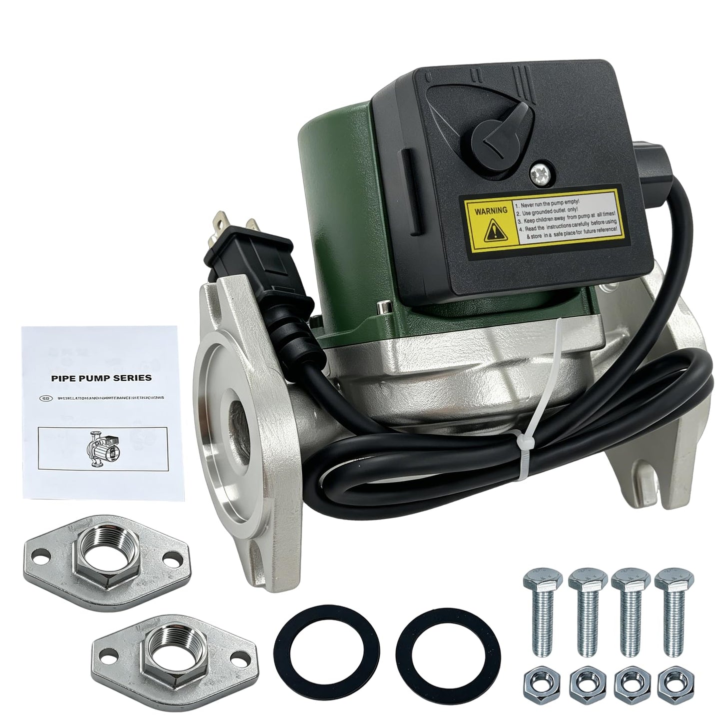 009-BF5-J Circulator Pump 1/8HP Stainless Steel Compatible with Taco 009-F5 115V 1.4A 1Phase Domestic Hot Water/Radiant Heating/Hydraulic Heating/Fan Coil Heating/Solar Energy & Other System Types