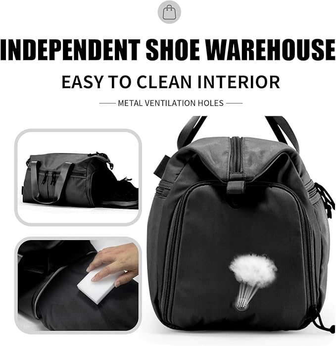 Weekender Duffel Bag with Shoe Compartment And Wet Pocket-Luggage Everyday Overnight Bag for Men and Women Travel-Carry On Gym Bag