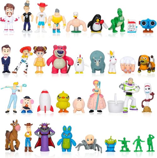 Action Figures Mini Toys Set - 36 Pack of Woody, Buzz & Jessie | 1.2-2 Inches Tall Anime Figurines