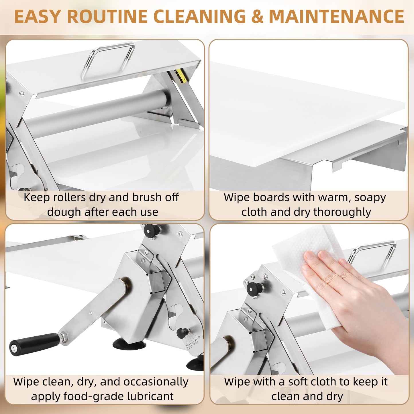 Folding Dough Sheeter (15.8"), Countertop Dough Sheeter (Upgrade15.8" Folding Dough Sheeter)