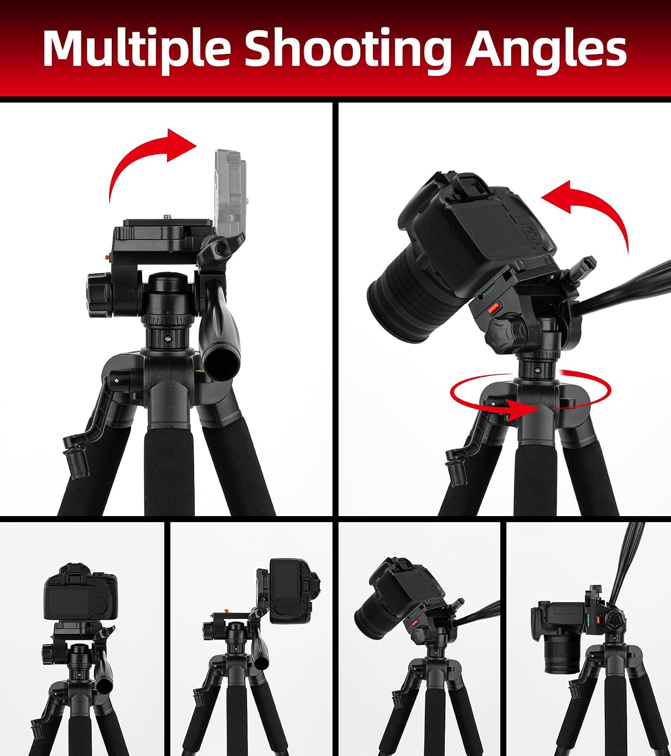 Artisorama 64 Tripod for Cell Phone & Camera,Multi-Angle Portable Tripods Stand, Sturdy & Stable Height Adjustable