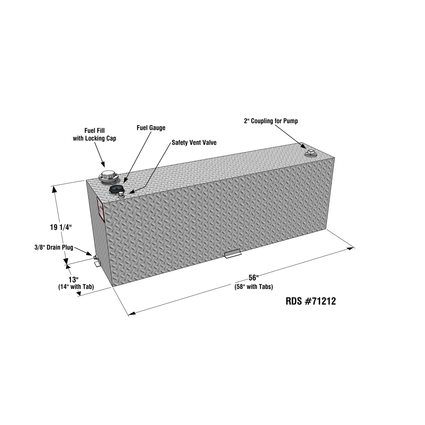 RDS MFG INC Fuel Tank - 60-Gallon