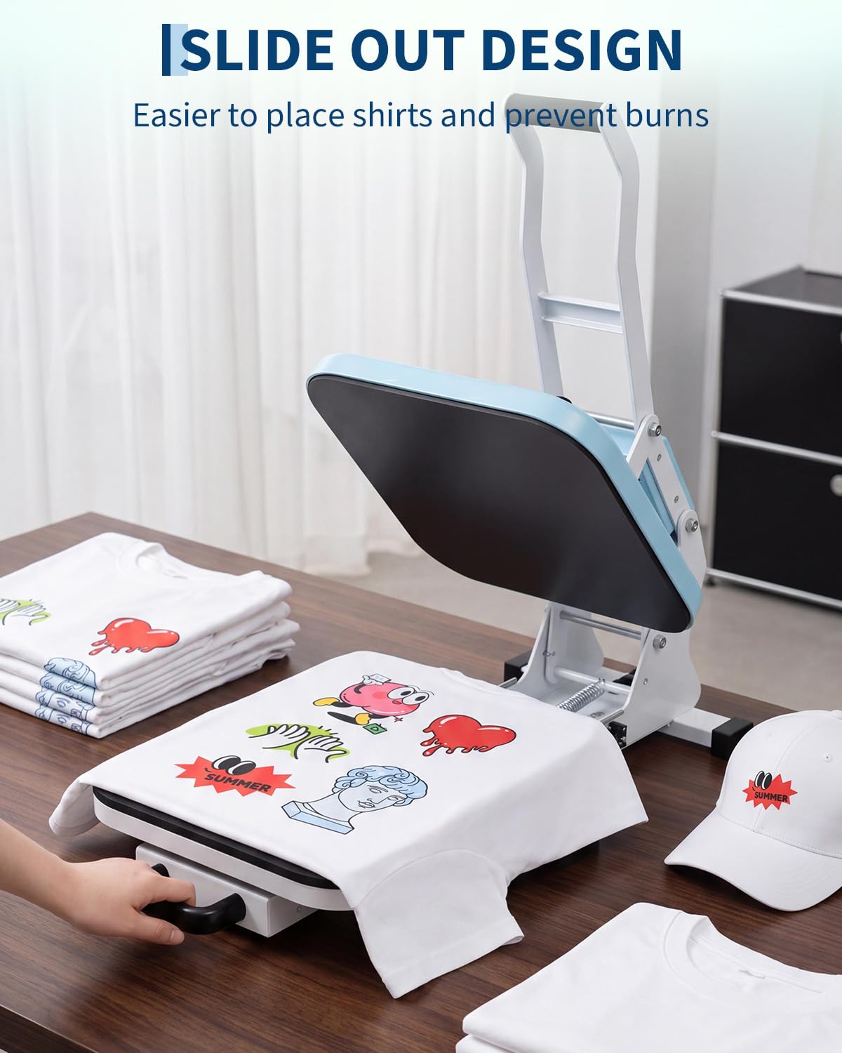 Garvee Heat Press 15x15, High Pressure Heat Press Machine for t Shirts, Slide Out Professional Heat Press for Sublimation, Vinyl, Industrial Digital Heat Transfer Machine for t-Shirt