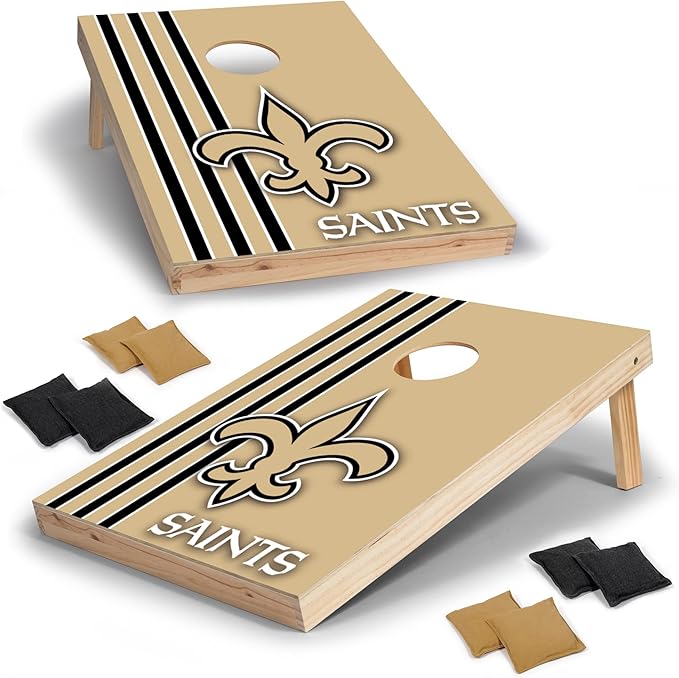 NFL 2' x 3' Solid Wood Cornhole Set with Direct Print HD Team Graphics – Great Gift for Any Football Fan! Bean Bag Toss Family Outdoor Games