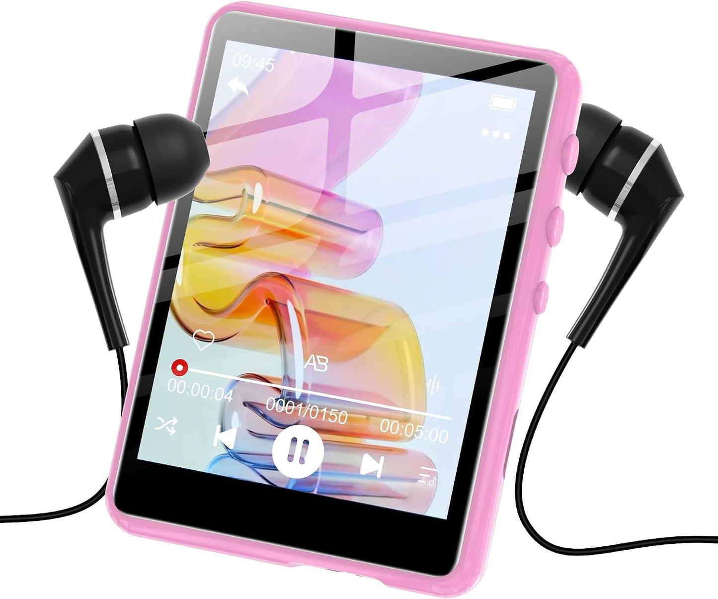 SWOFY 128GB MP3 M4 5.4, 2.4" MP3 Player with Bluetooth Pink- Music Player with Bluetooth Portable HiFi Player with FM
