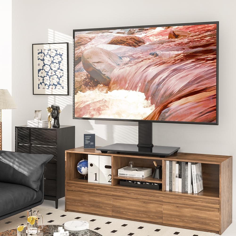 WKWKER 13-32inch 45 100x100mm Universal TV Stand for LED LCD Table Top Television Stand with Degree Height Adjustable