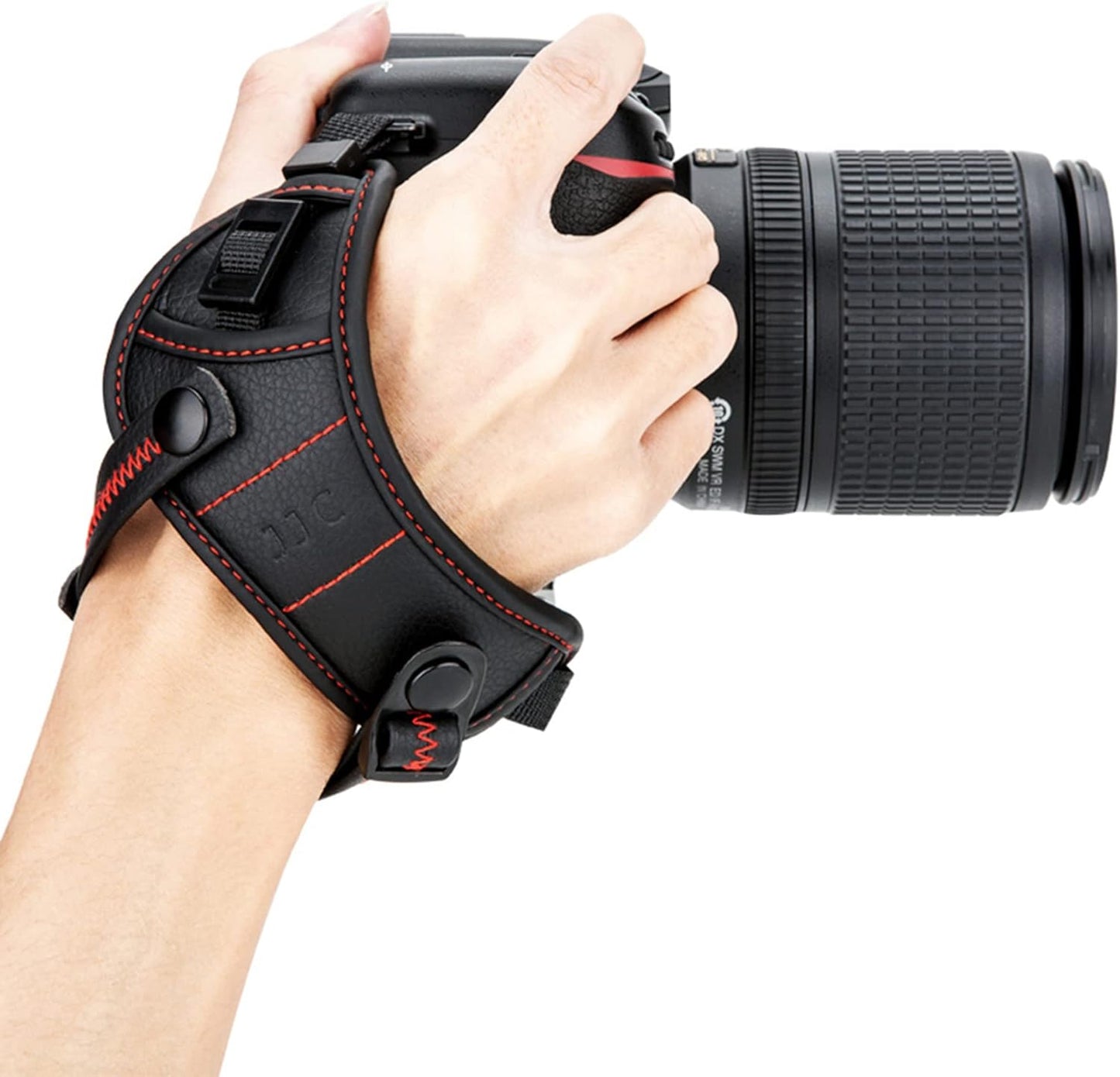 JJC Deluxe Microfiber Camera Hand Strap, Secure Padded Camera Holder Wrist Strap for Canon Nikon Sony Fujifilm Olympus