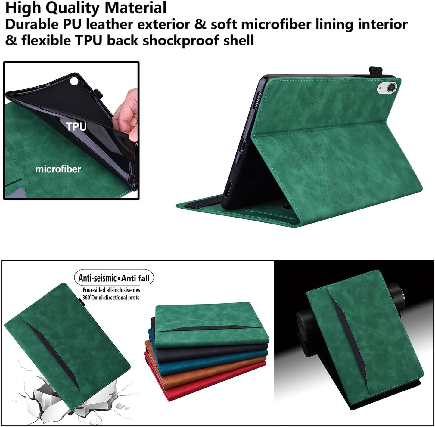 UUcovers (A16) 11th 11 Inch (2025) 10th 10.9 Inch (2022), Case for iPad Generation & iPad Generation Case Business PU