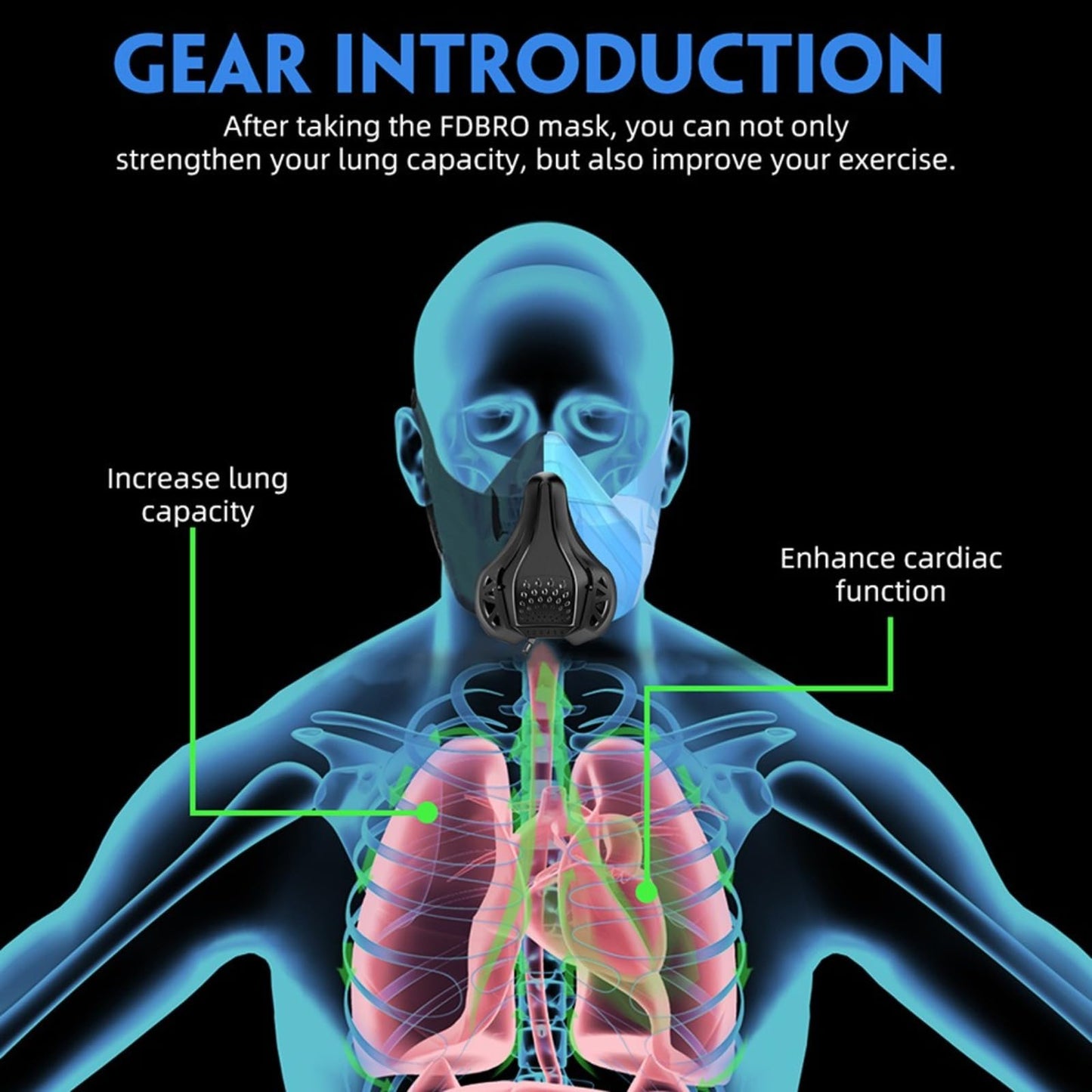 The oxygen blocking training mask can adjust breathability to simulate high-altitude environments and enhance cardiovascular function, making it an ideal choice for cycling, running, and fitness