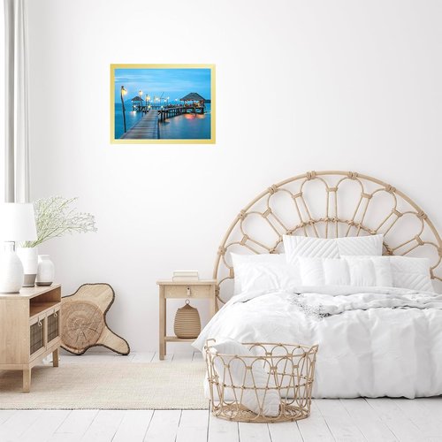 JCJMY Gold Puzzle Frame - 15x21.25 Wall Hanging Picture Frame with Shatter-Resistant Plexiglass