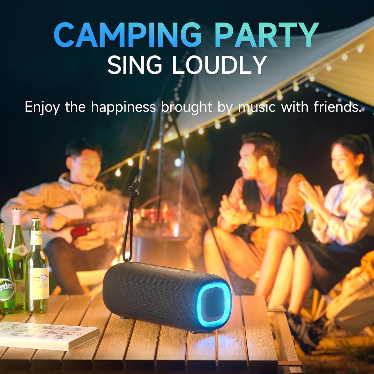 COOPERS IPX5 BT5.3, Portable Bluetooth Speaker, Wireless Bluetooth Speaker with Clear Loud Stereo Sound, Waterproof