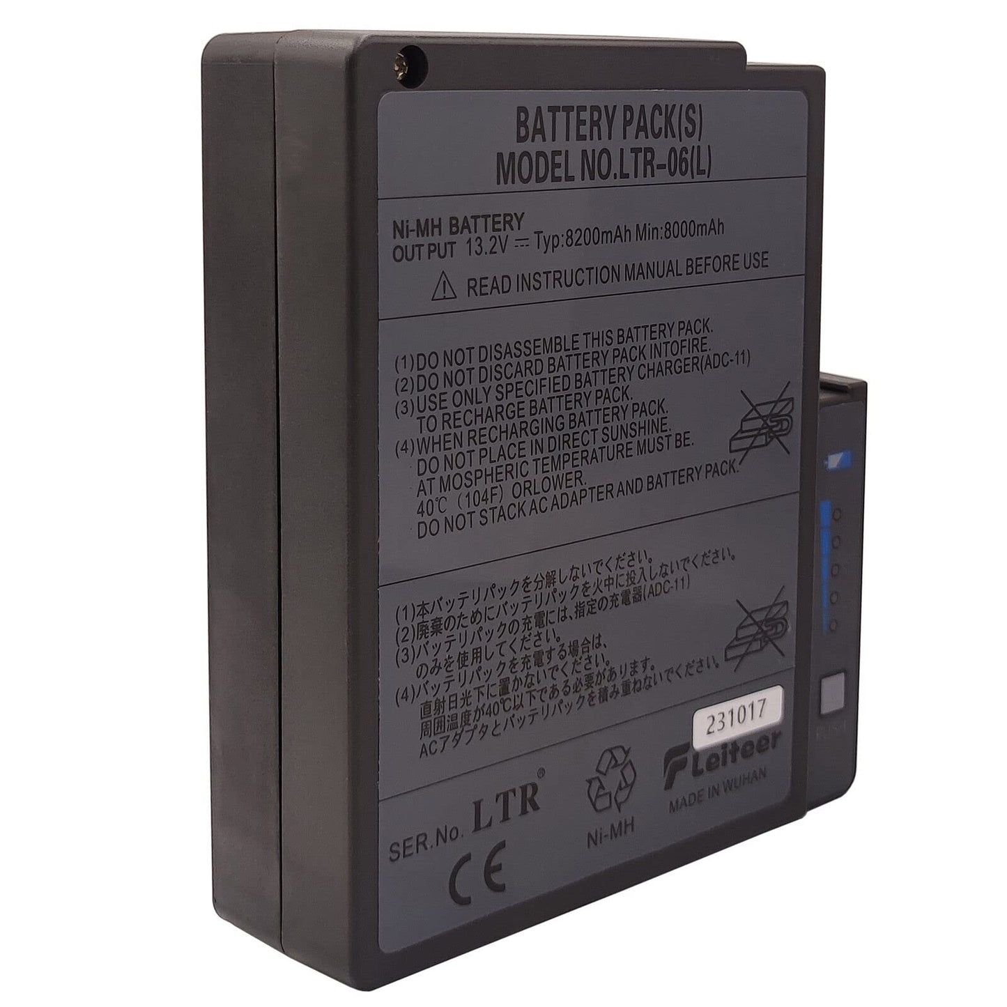 DCYNXC 13.2V LTR-06(L) Battery Ni-MH for Fujikura FSM-50S FSM-50R Fusion Splicer Battery BTR-06 Battery 8200mAh (with Charger)