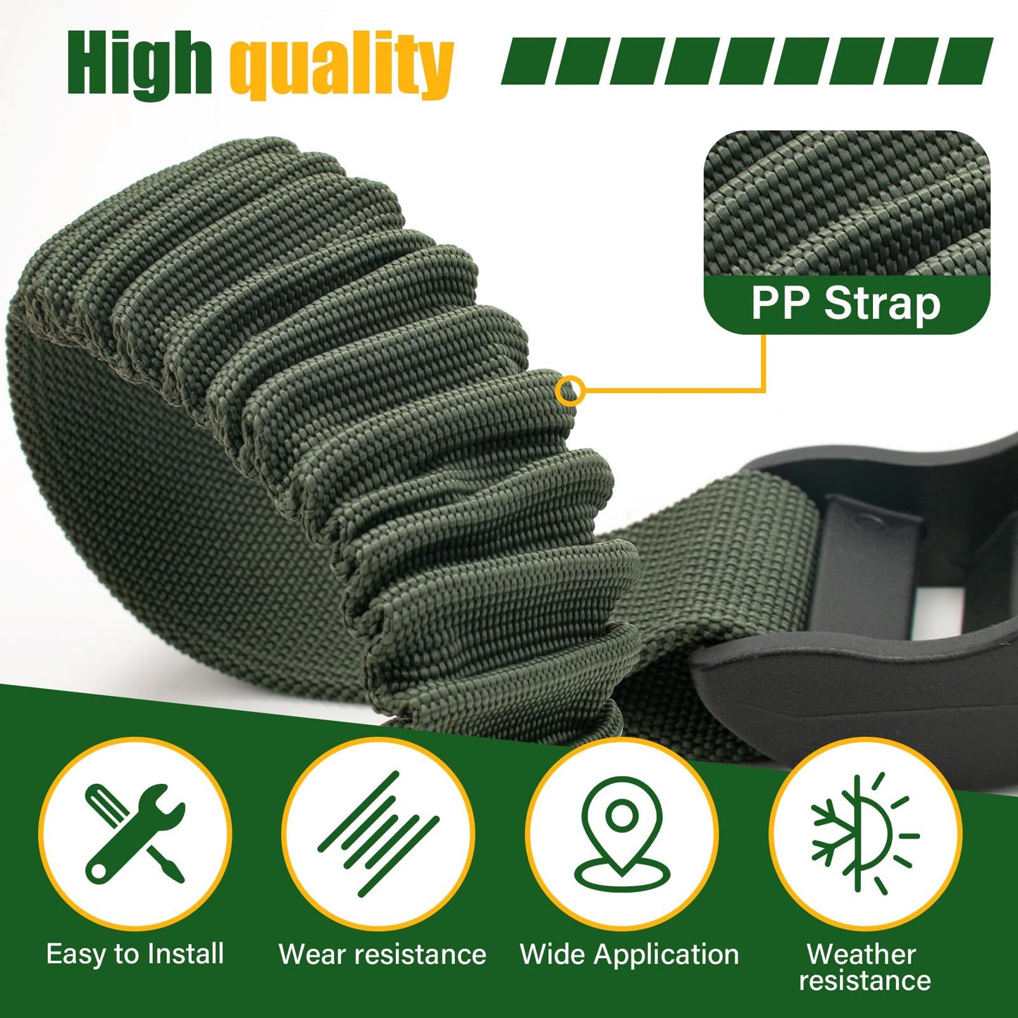 Trdzi Universal Shoulder & Tether Straps for Summit Treestand for Most Tree Stand Climbers with Platform Slats | Hunting Climbing Stand Backpack Straps