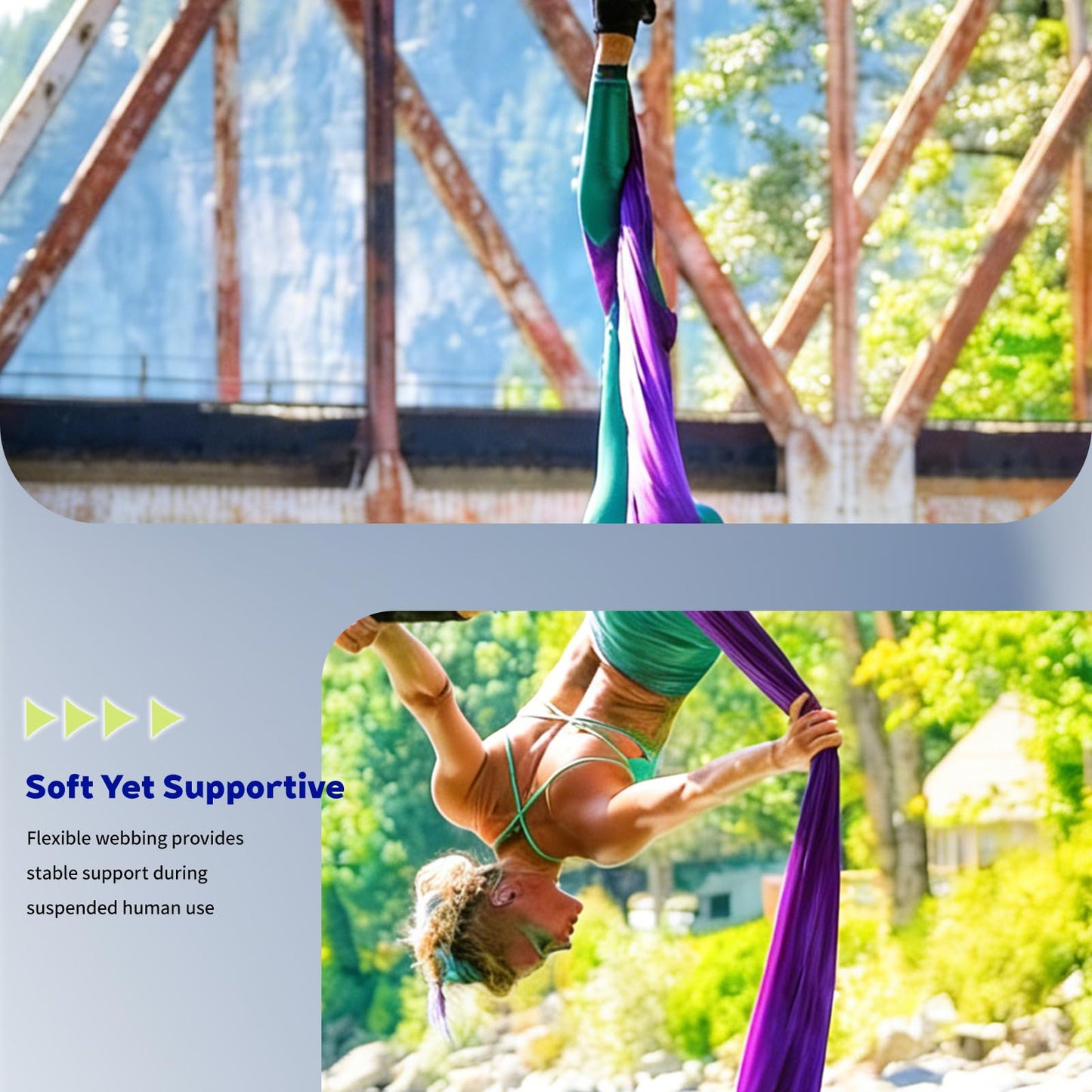Kivomot, Durable 2-Inch Wide, 5-Foot Long, 2-Pack, Round Sling, 4400 lbs Capacity, Endless Loop Nylon Rigging Sling for Heavy Duty Lifting, Hoisting, and Rigging, Flexible Spanset Rigging Straps